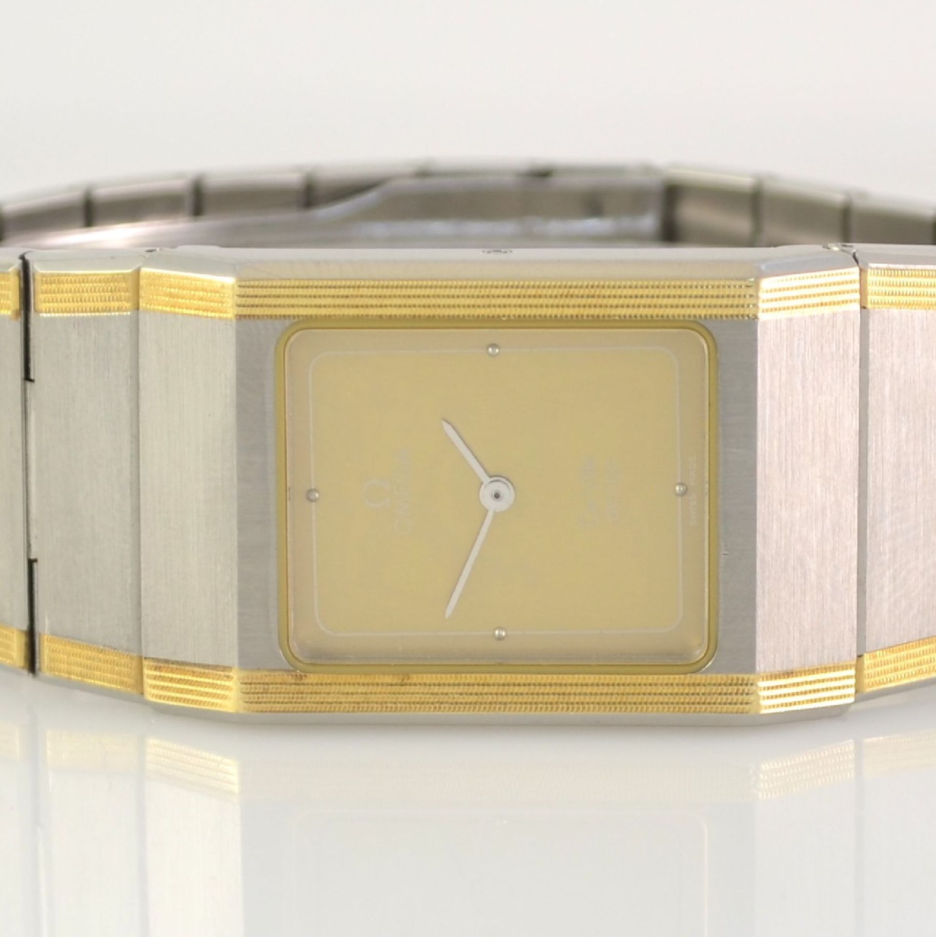 OMEGA wristwatch series De Ville design, Switzerland 1980´s, reference 1387, stainless steel/gold - Bild 2 aus 6