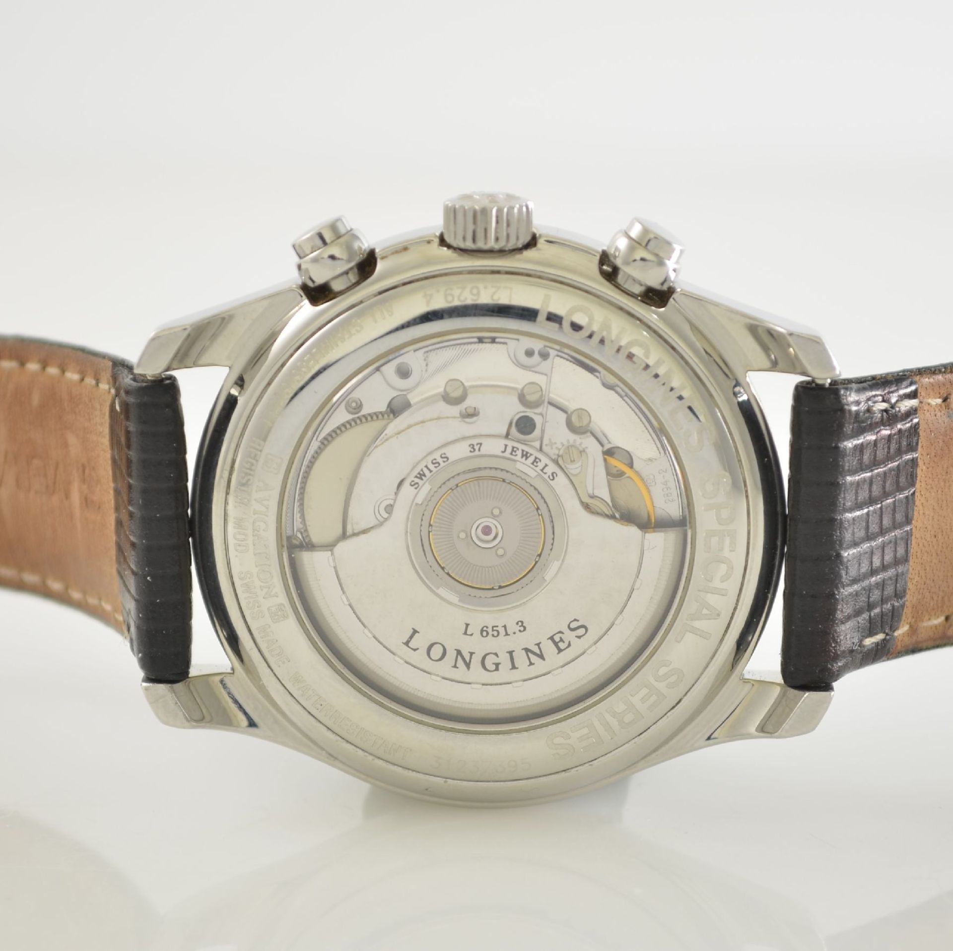 LONGINES Special Series Avigation gents wristwatch with chronograph, Switzerland around 2000, self - Bild 6 aus 6