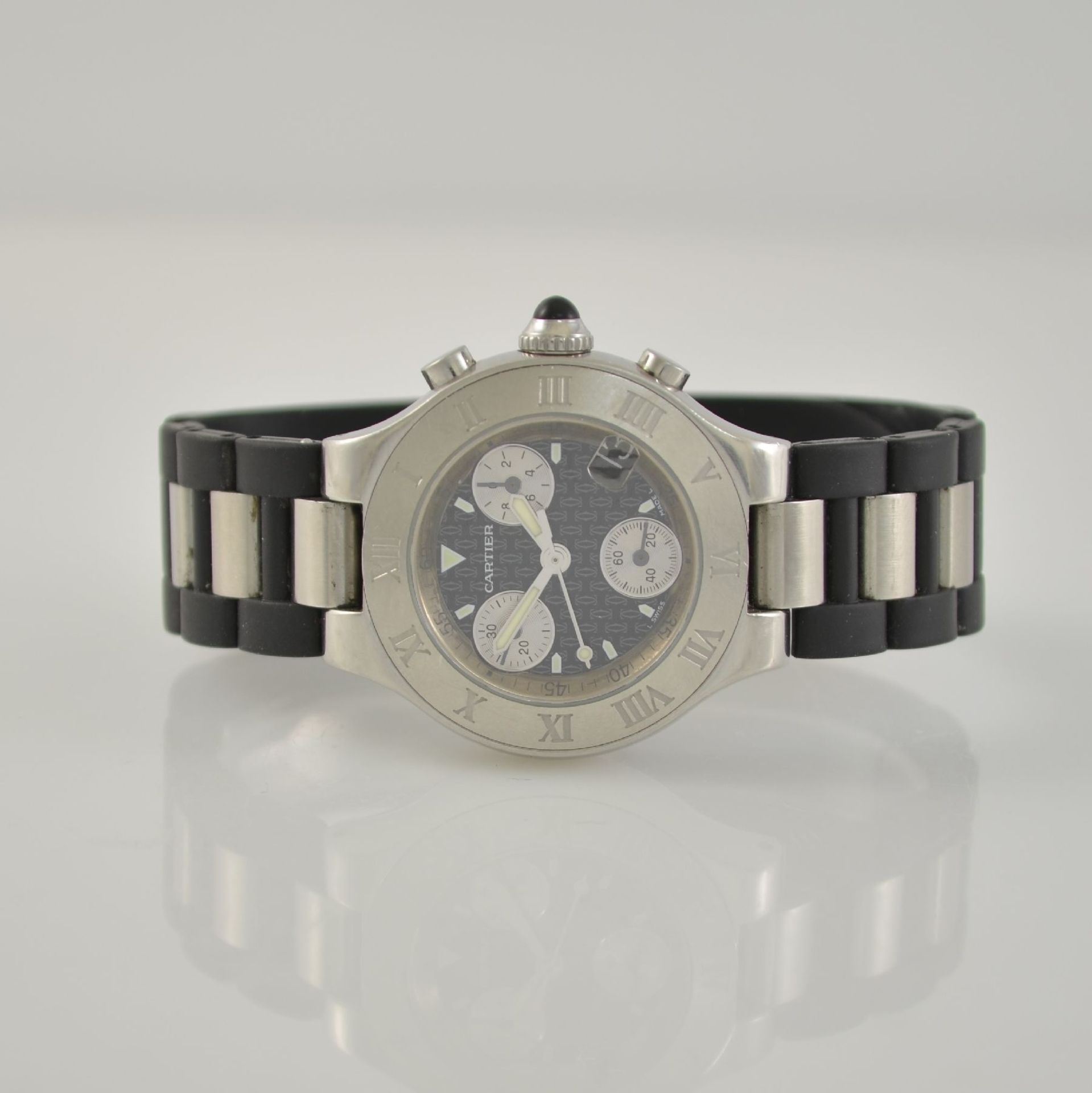 CARTIER Chronoscaph 21 ladies wristwatch with chronograph, Switzerland around 2000, quartz,