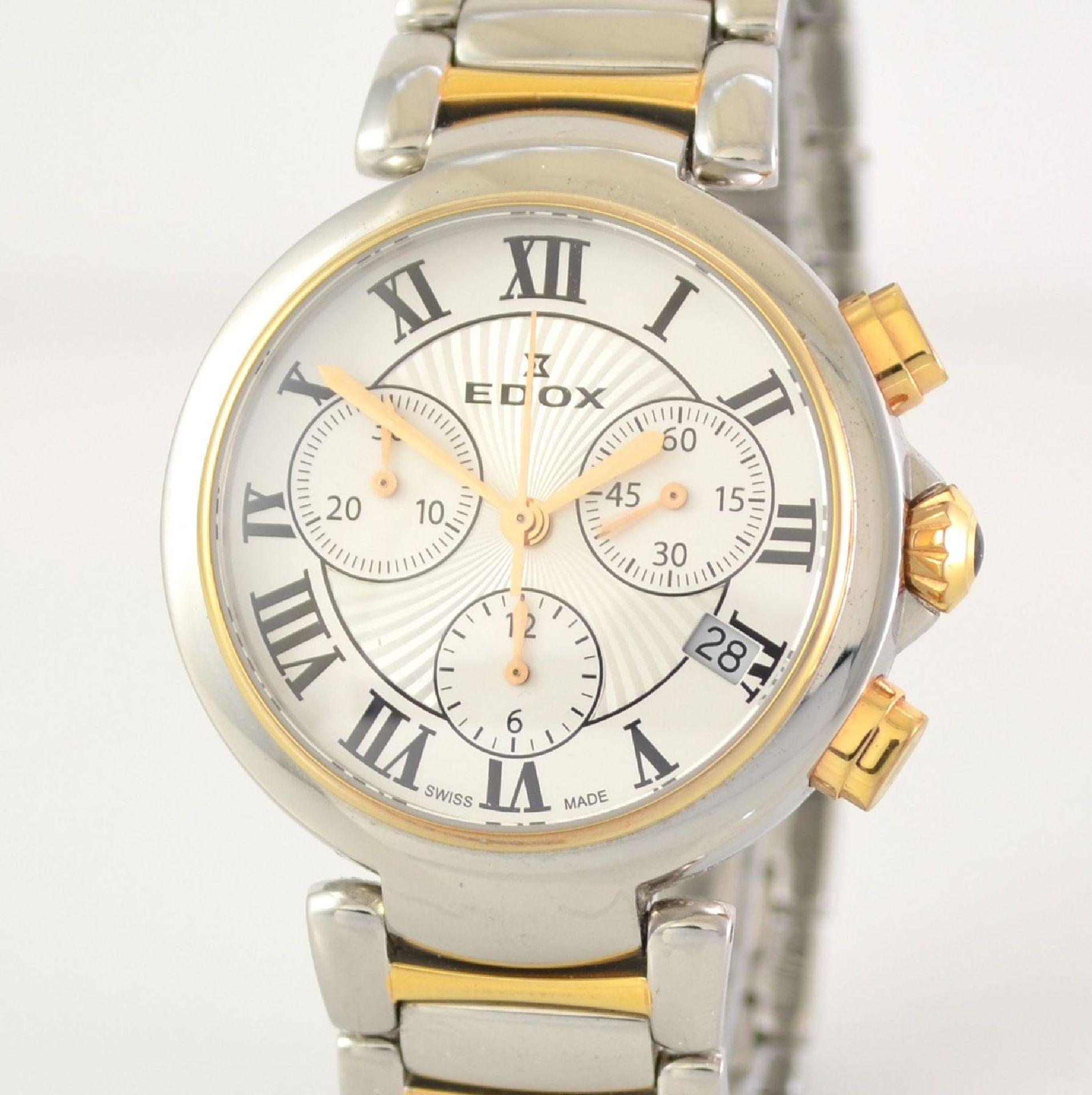 EDOX ladies wristwatch with chronograph La Passion, reference 10220, stainless steel case - Bild 4 aus 7