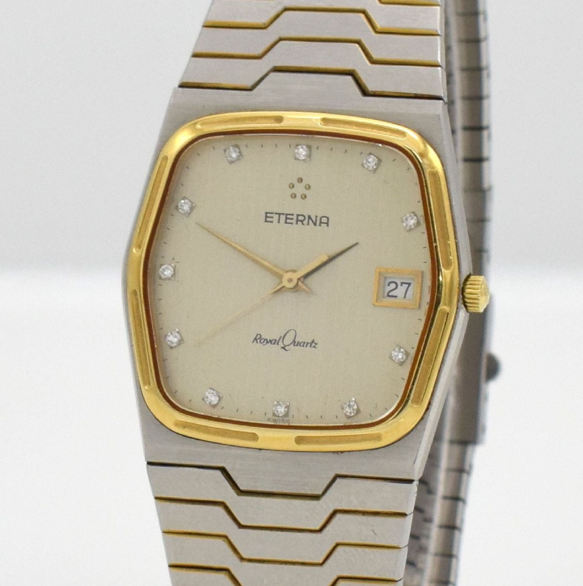 ETERNA Royal Quartz wristwatch in stainless steel & gold, Switzerland around 1985, quartz, - Bild 4 aus 6