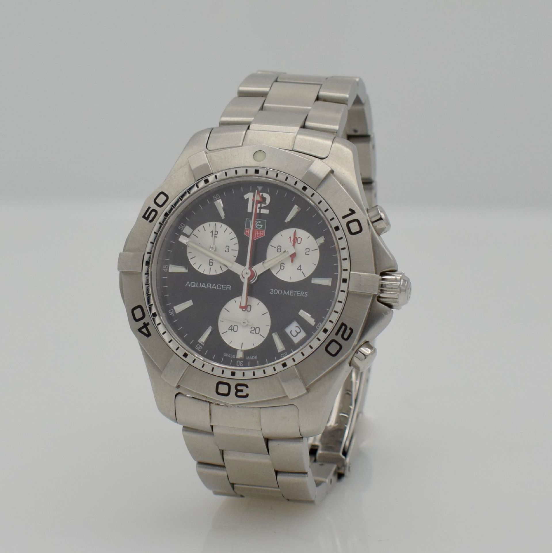 TAG HEUER Aquaracer gents wristwatch with chronograph, Switzerland around 2010, quartz, reference - Bild 3 aus 5