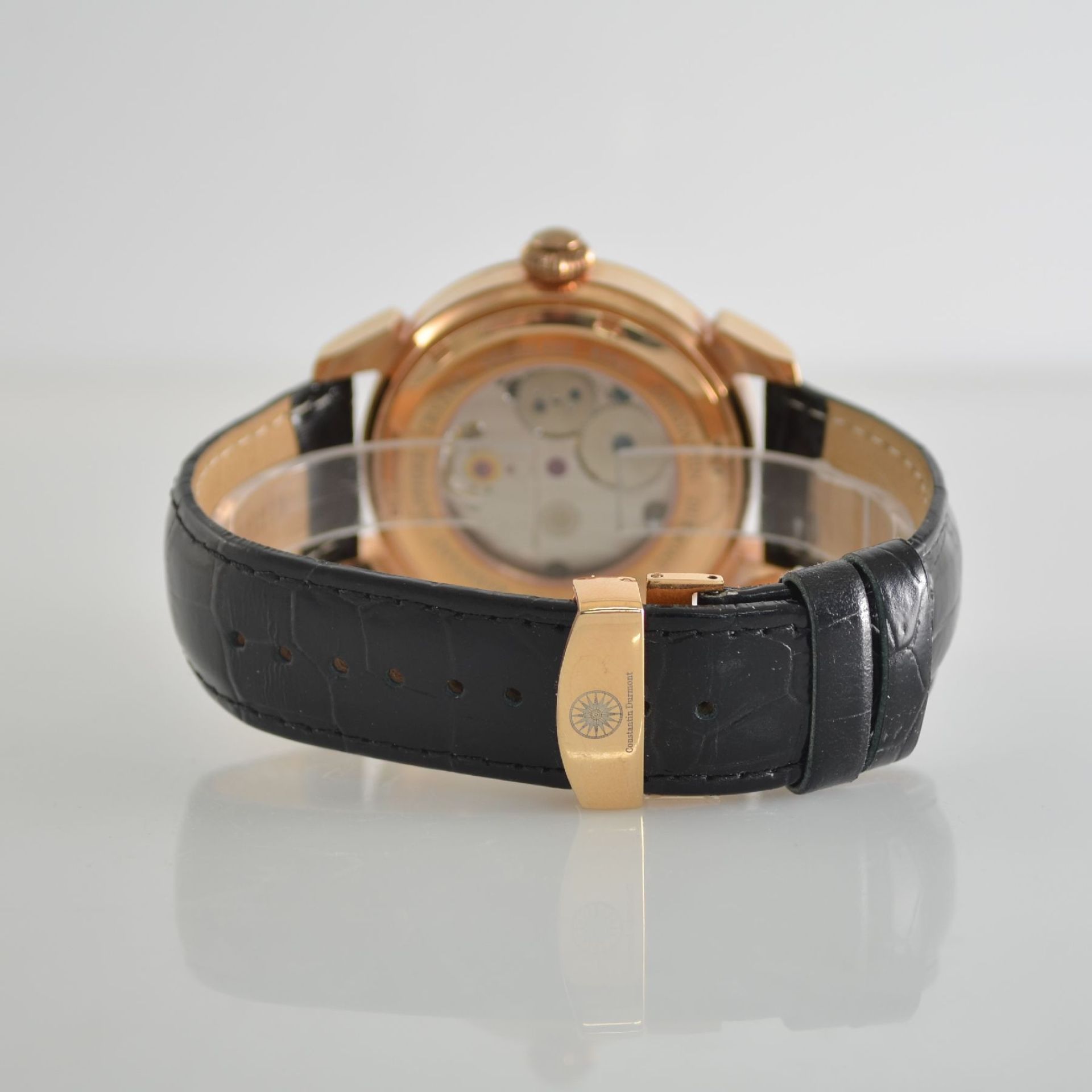 CONSTANTIN DURMONT tourbillon wristwatch, around 2010, manual winding, gold-plated case on both - Bild 3 aus 5