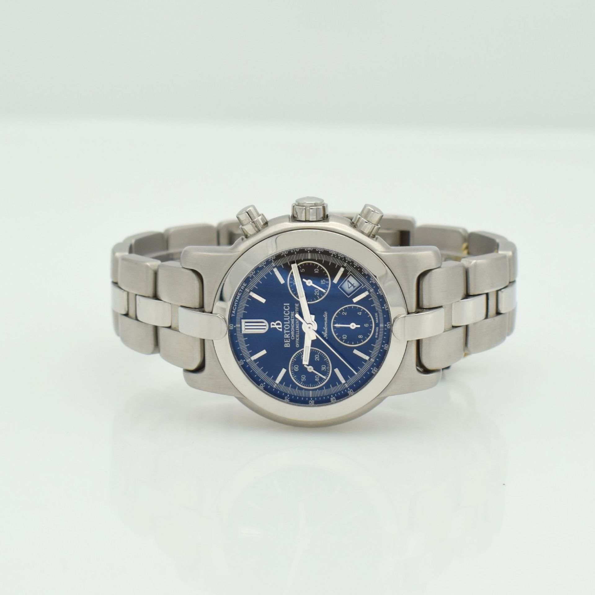 BERTOLUCCI chronometer gents wristwatch with chronograph, Switzerland around 2000, self winding,