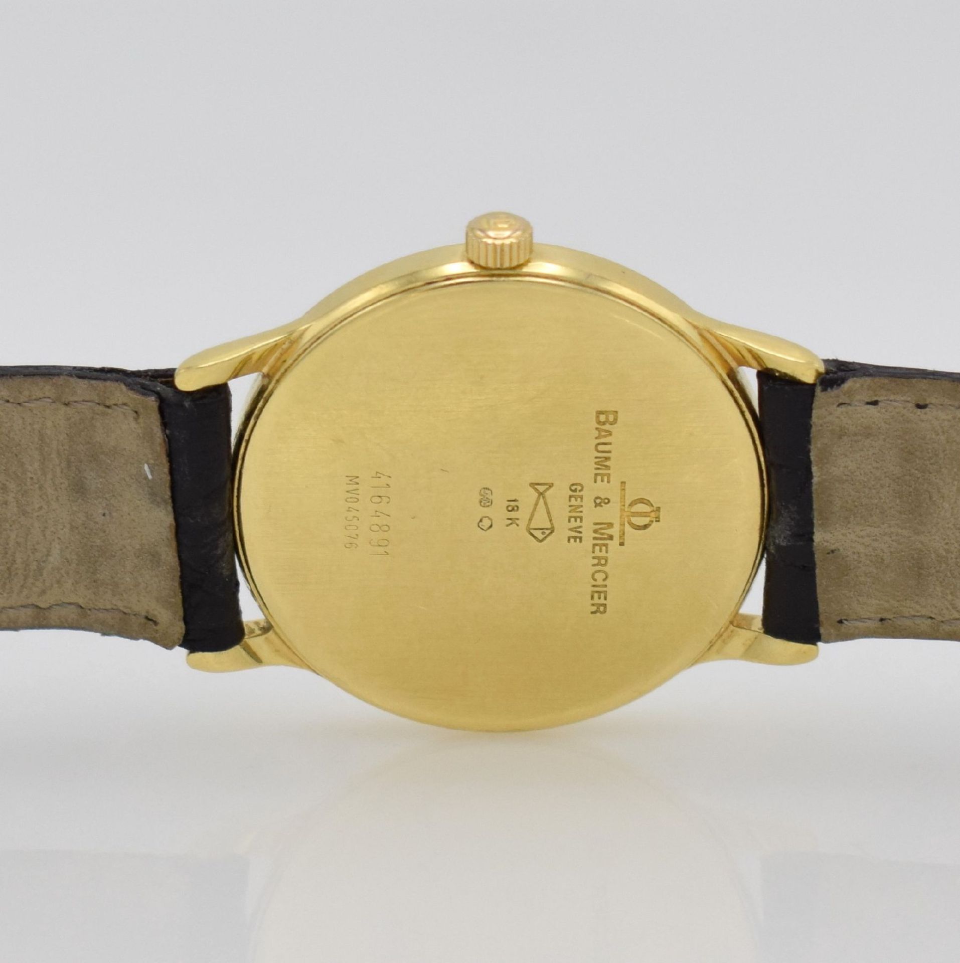 BAUME & MERCIER 18k yellow gold wristwatch, Switzerland sold according to original warranty card - Bild 6 aus 7