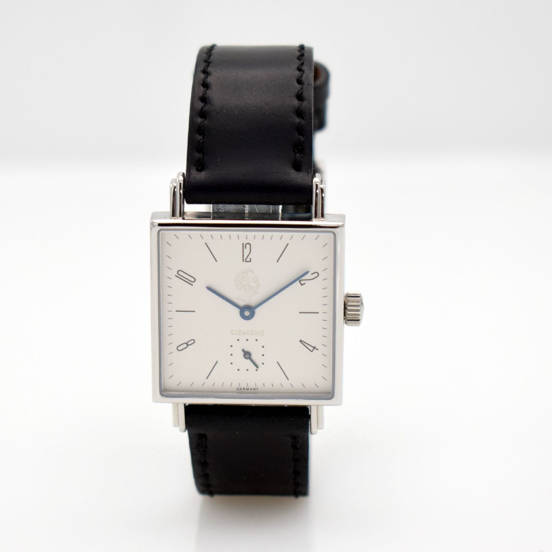 NOMOS Tetra Siemens wristwatch in stainless steel, with dedication engraving, Germany sold in - Bild 4 aus 7