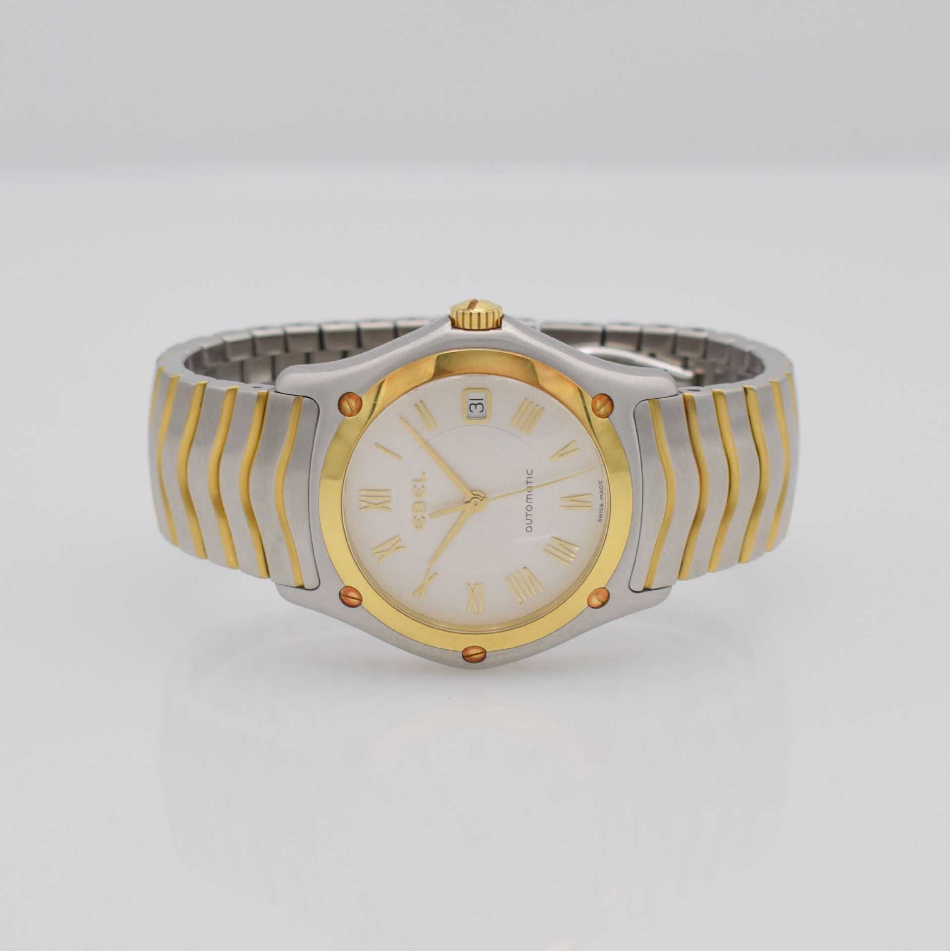 EBEL Classic Wave gents wristwatch in stainless steel & 18k yellow gold, Switzerland around 2010,