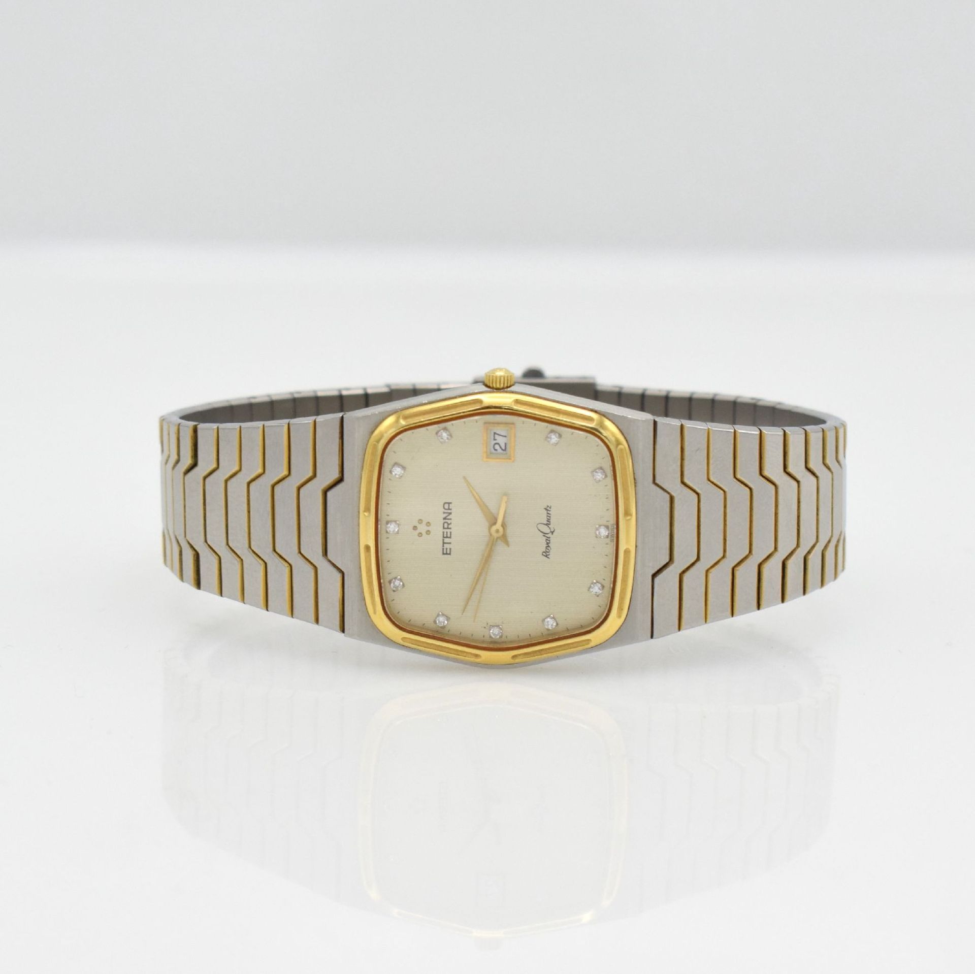 ETERNA Royal Quartz wristwatch in stainless steel & gold, Switzerland around 1985, quartz,