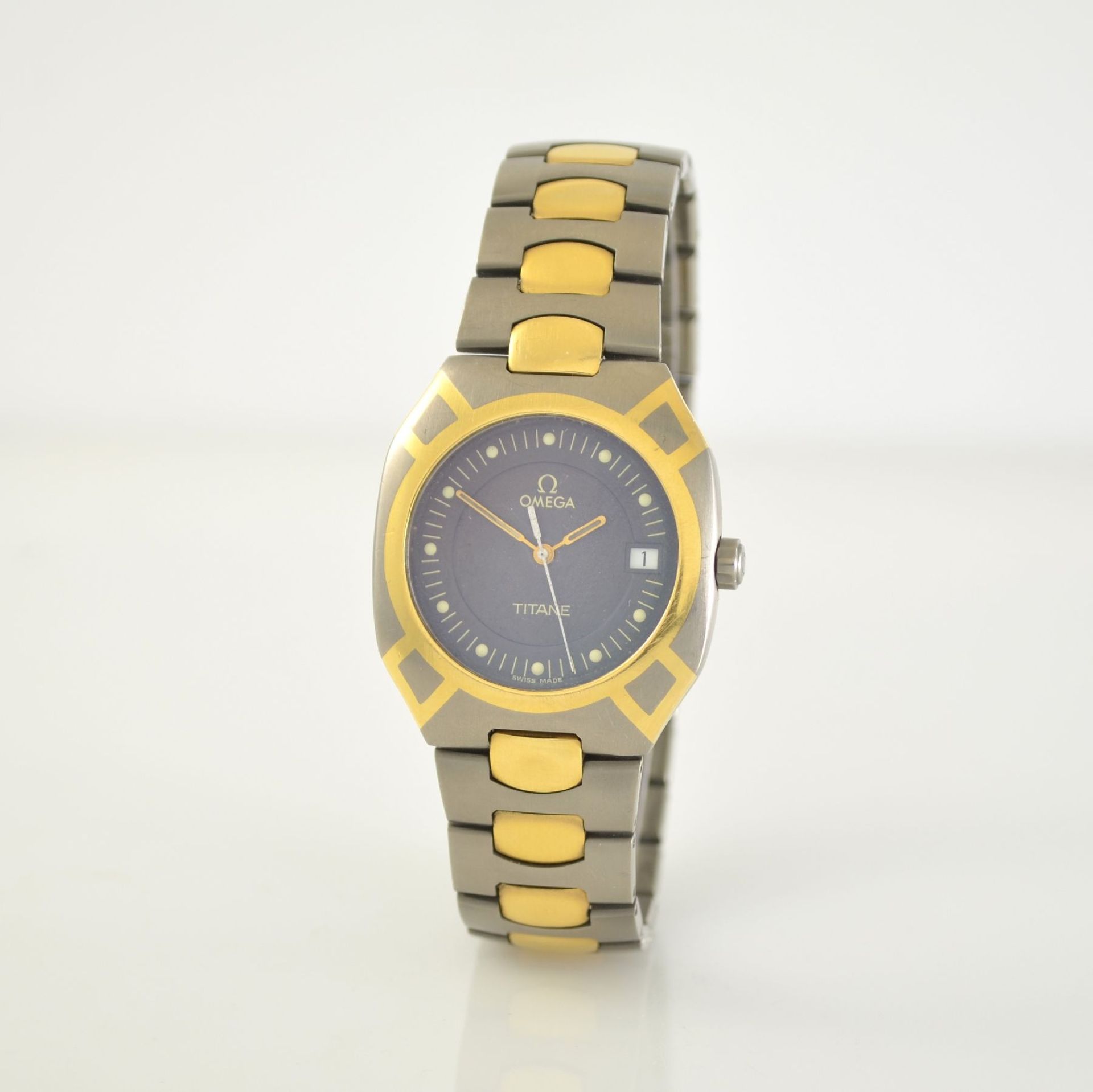 OMEGA gents wristwatch model Seamaster Switzerland around 1985, quartz, gold-inlayed titanium case - Bild 3 aus 7