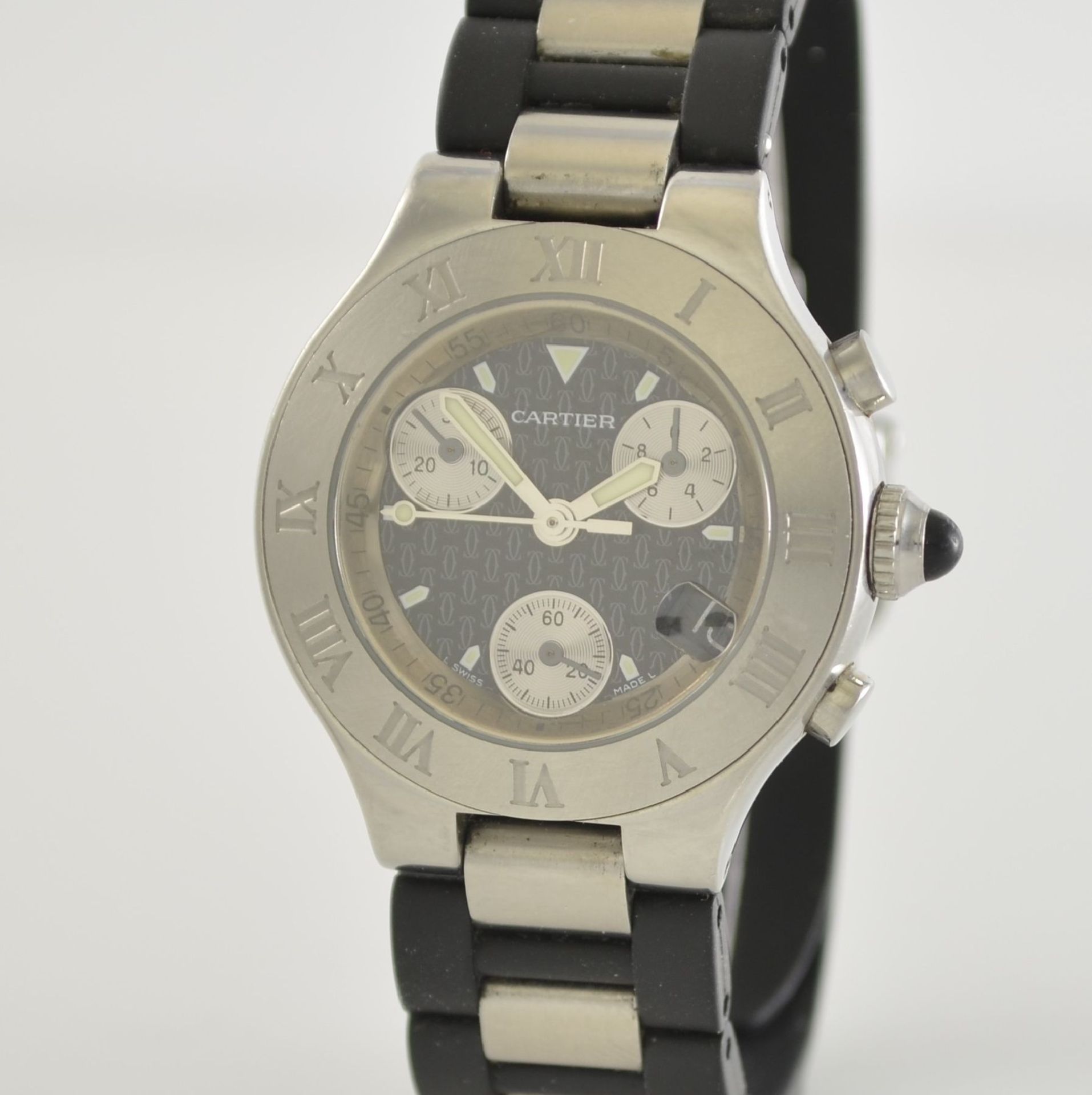 CARTIER Chronoscaph 21 ladies wristwatch with chronograph, Switzerland around 2000, quartz, - Bild 4 aus 5