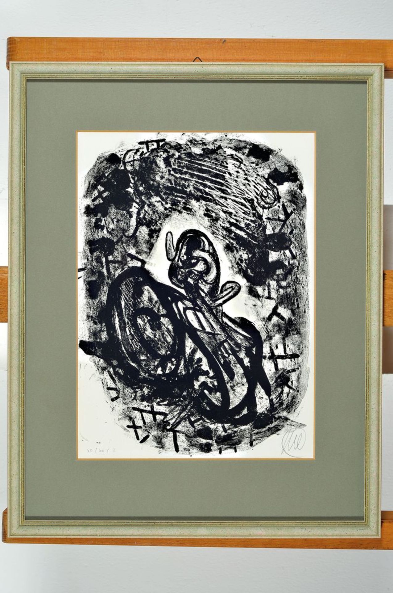 Markus Lüpertz, born 1941, lithograph from 1988, ed. on the occasion of the exhibition Kunsthalle - Bild 3 aus 3