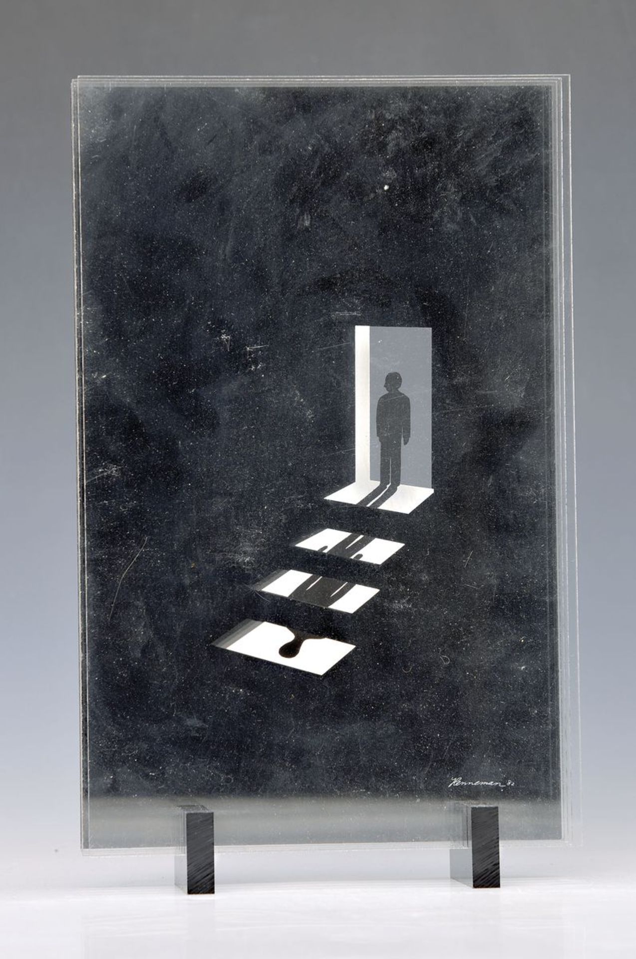 Jeroen Henneman, born 1942, shade, object fromscreen printing on four plexiglass plates, thereby