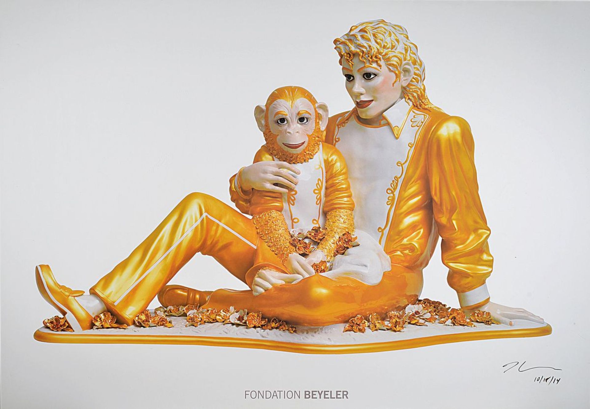 Jeff Koons, born 1955, # "Michael Jackson and Bubbles #", Fondation Beyeler, offset lithograph,