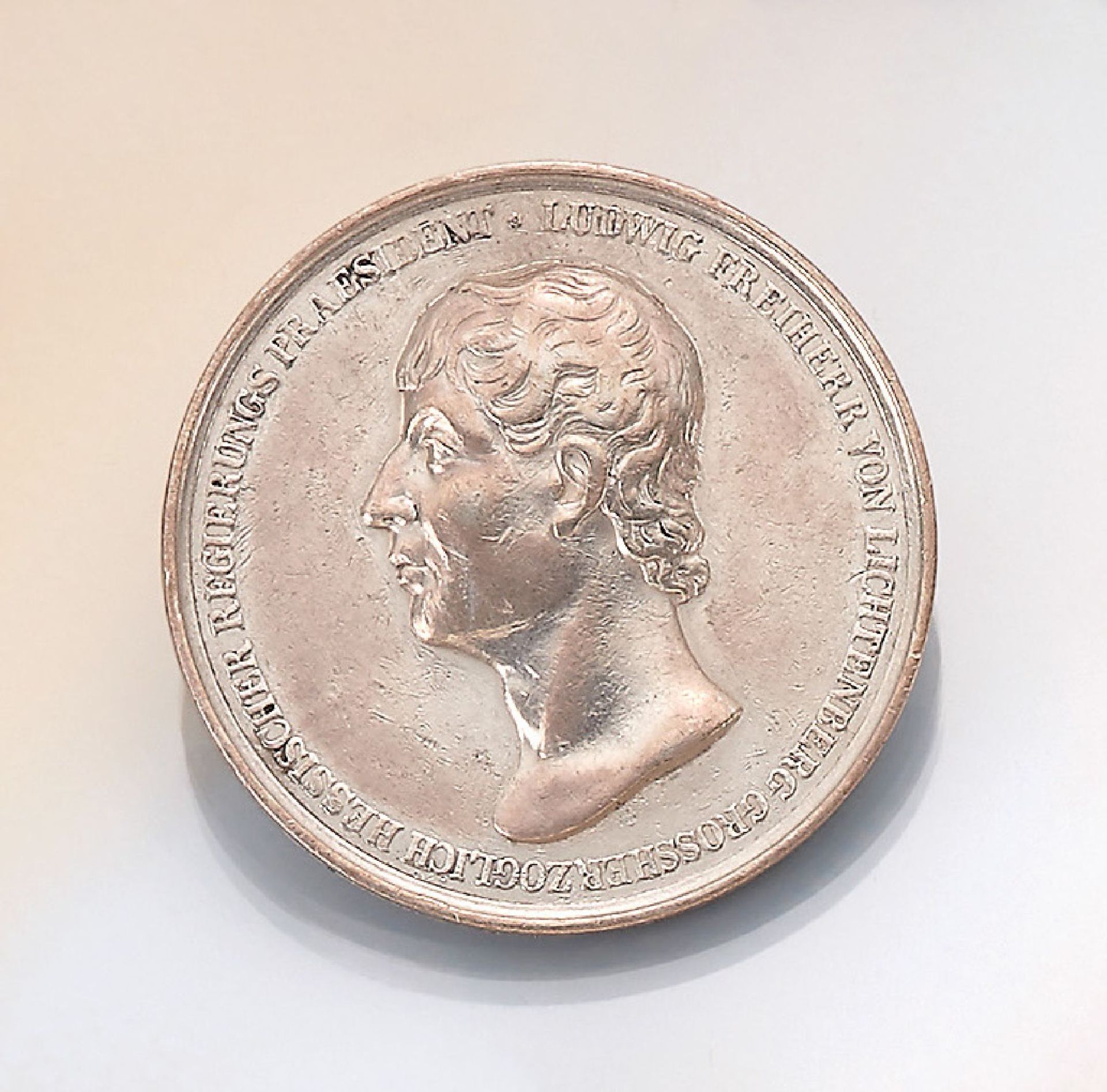 Medal, Ludwig Baron von Lichtenberg, Hesse, 1841, Ludwig Baron von Lichtenberg, Großherzoglich,