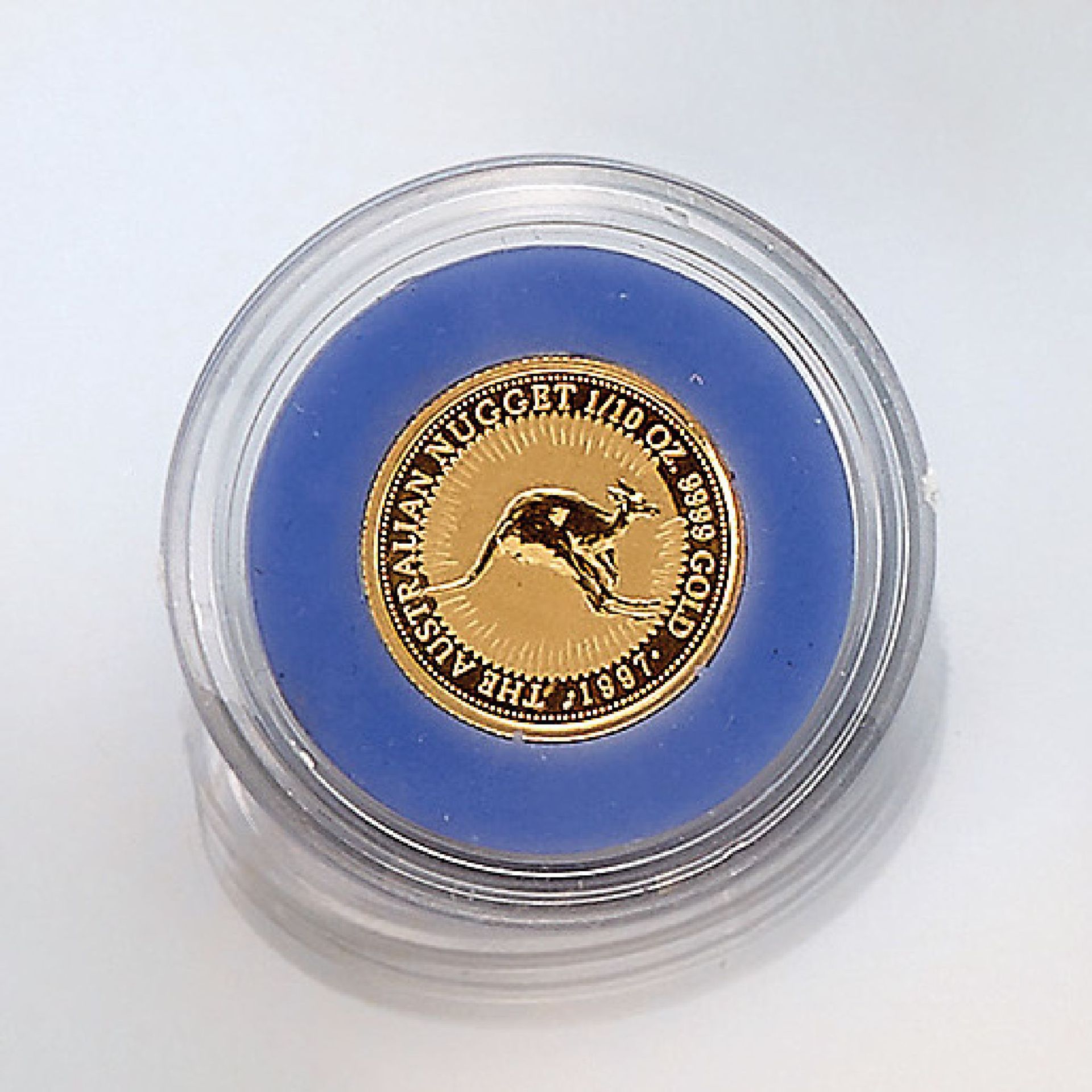 Gold coin, The Australian Nugget, Australia, 1997 , Kangaroo, 1/10 oz, 9999 Gold, orig.