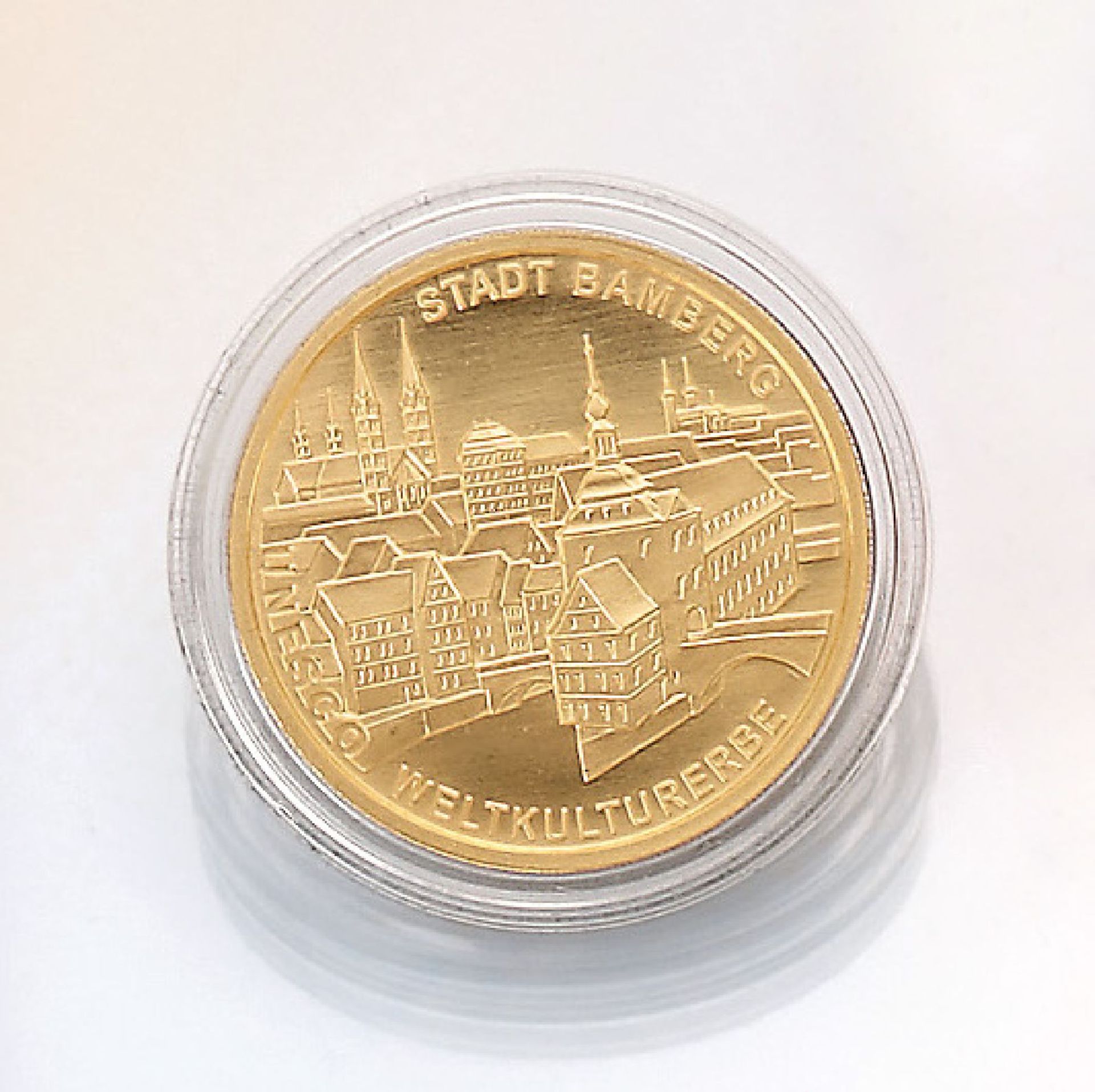 Gold coin, 100 EURO, Germany, 2004 , UNESCO-World heritage city Bamberg, impressed mark F, 999.9,