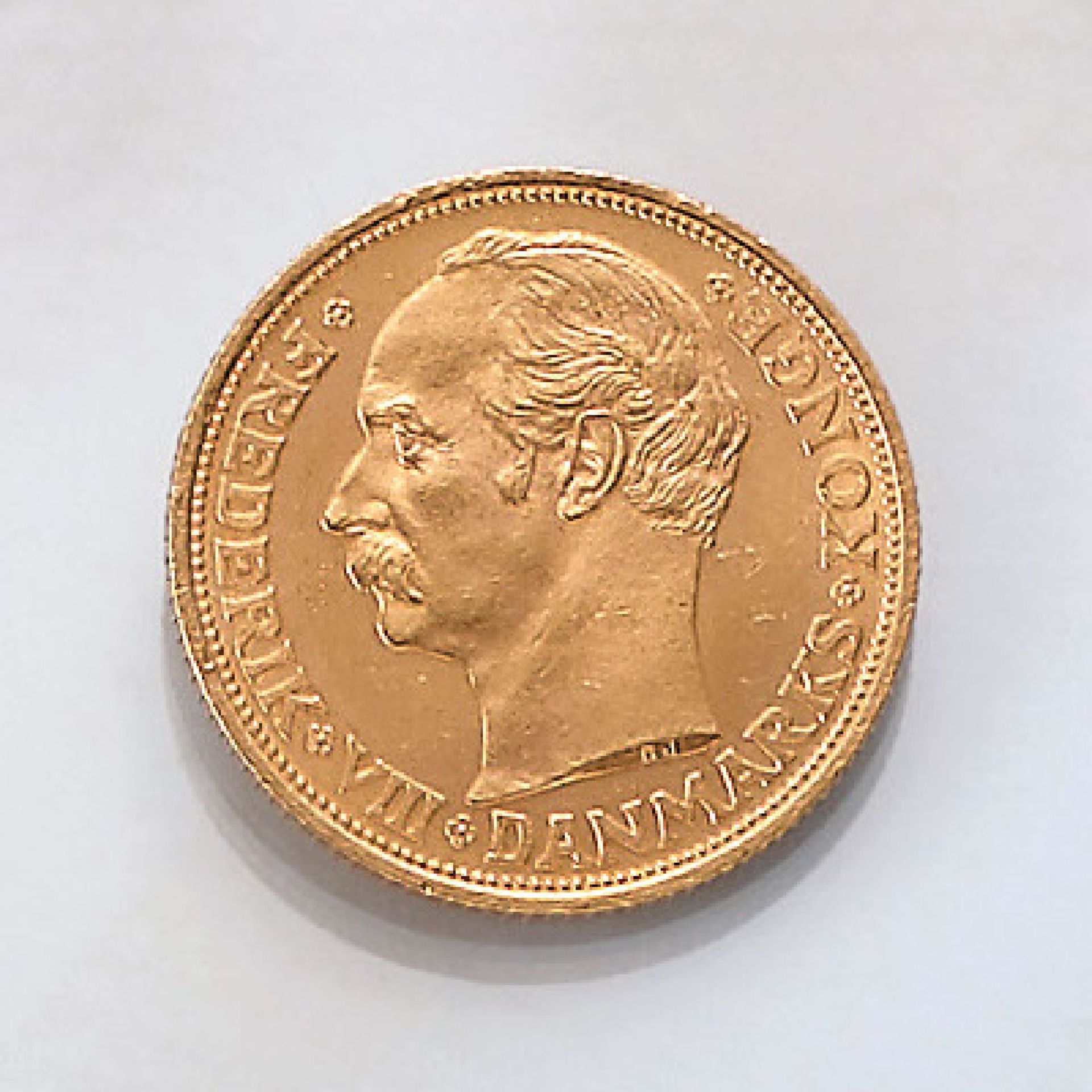 Gold coin, 20 kroner, Denmark, 1910 , Frederik VIII., Danmarks Konge