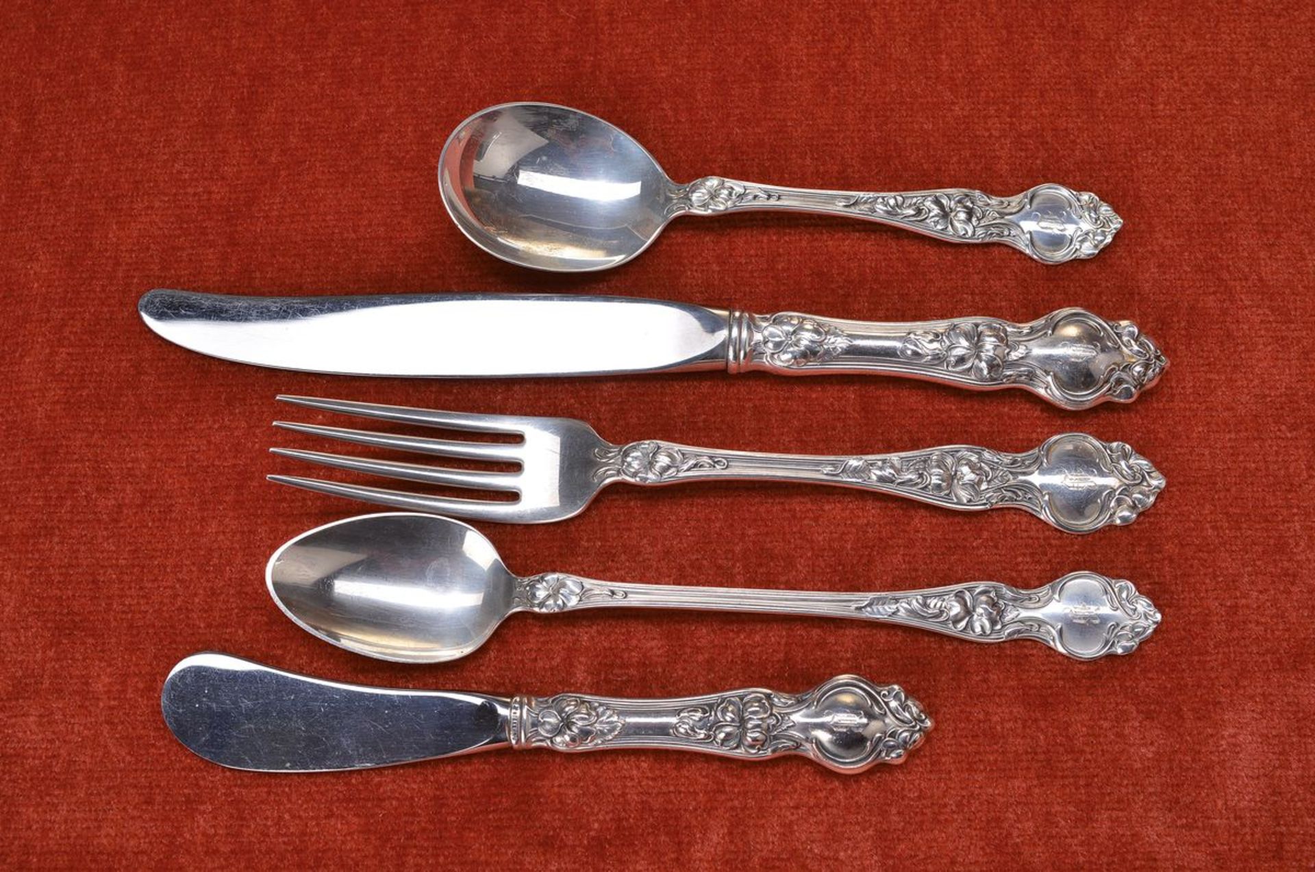 Silver cutlery, Wallace/USA, Violet, designed around 1904, Sterling silver, beautiful - Bild 2 aus 2