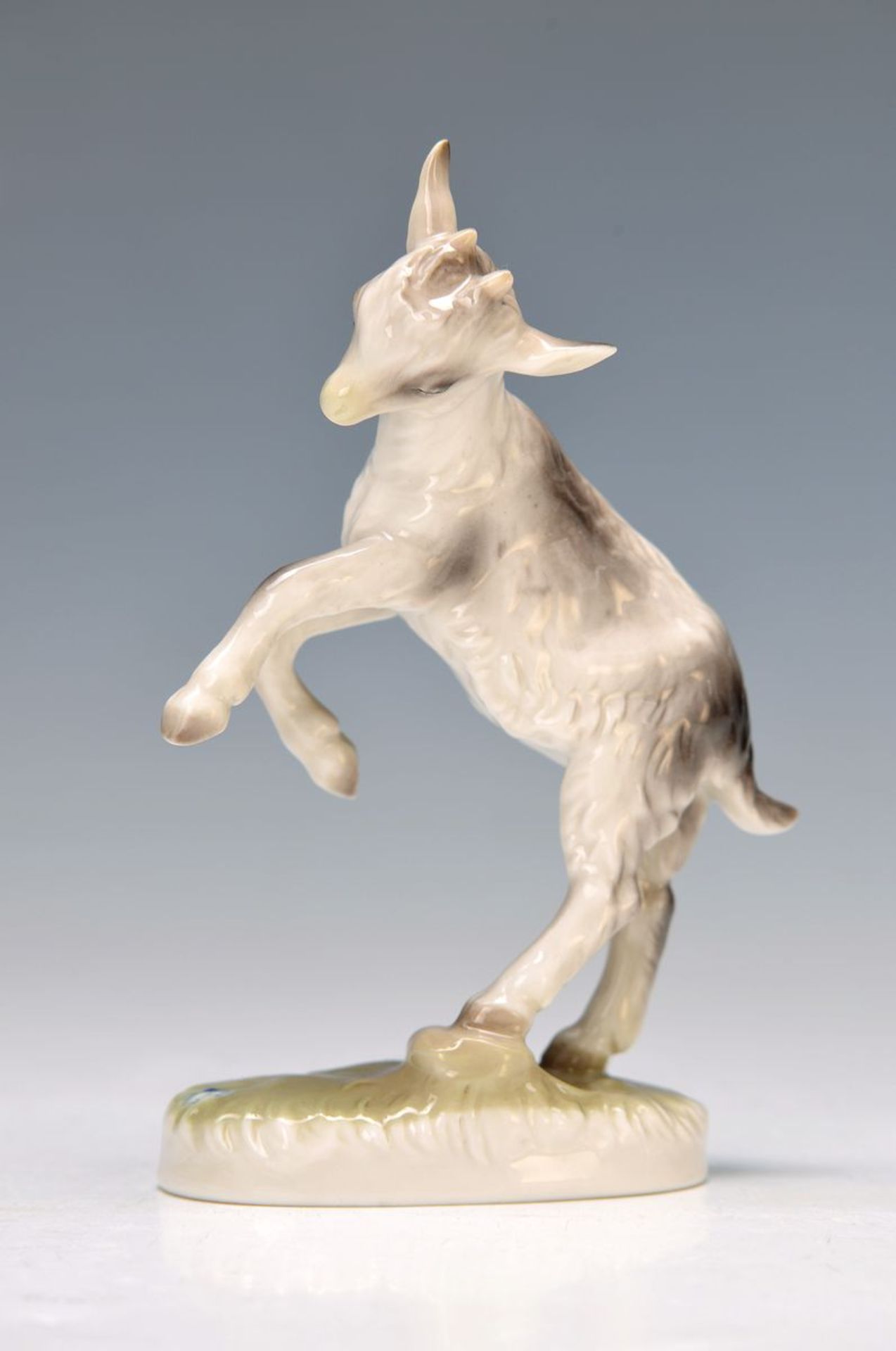 figurine, Nymphenburg, around 1900/10, rising little buck, polychrome painted, H.approx. 13 cm