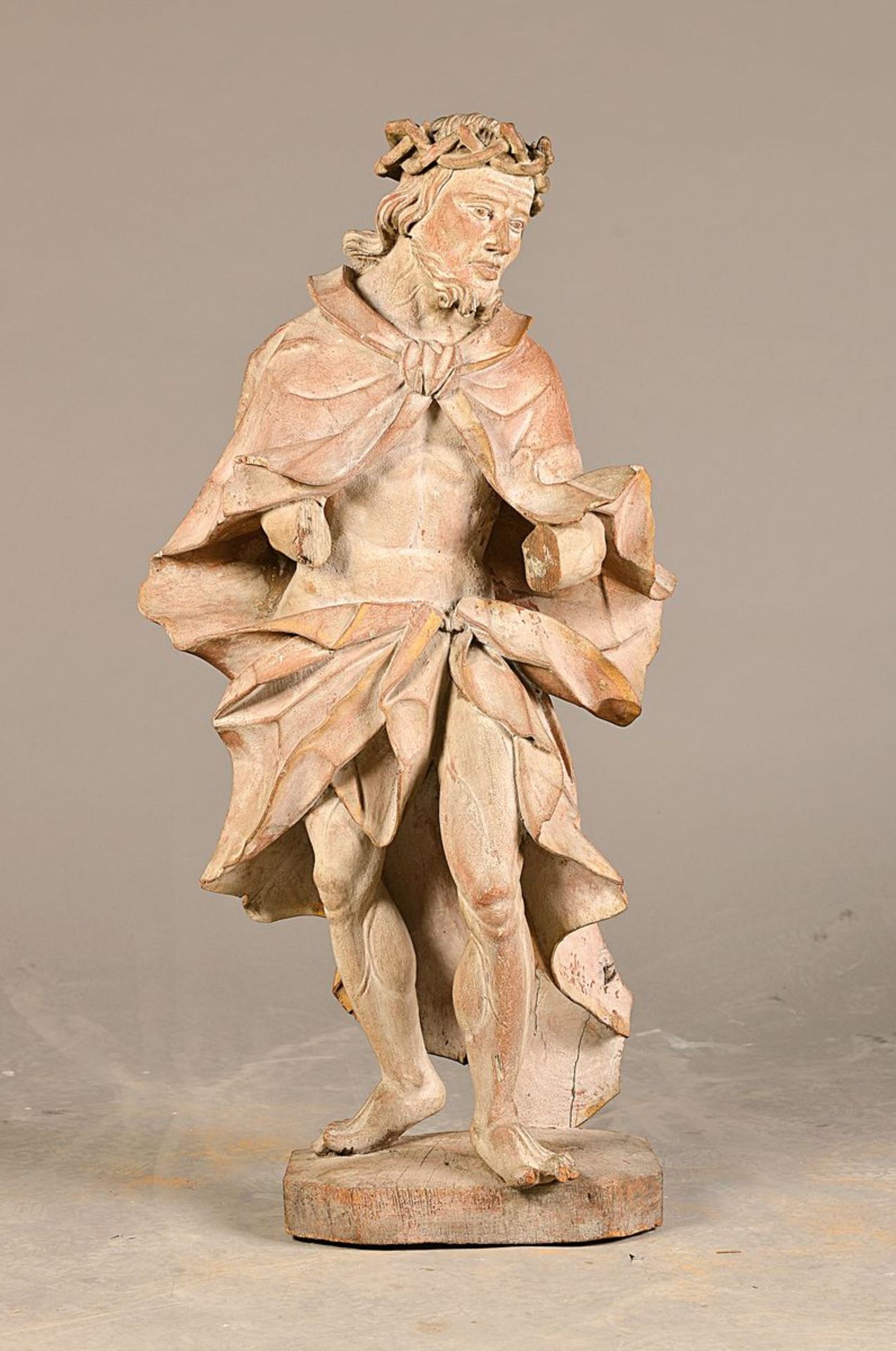 Christ with the crown of thorns, Southern Germany, 2nd half of 18th century, basswood carved and