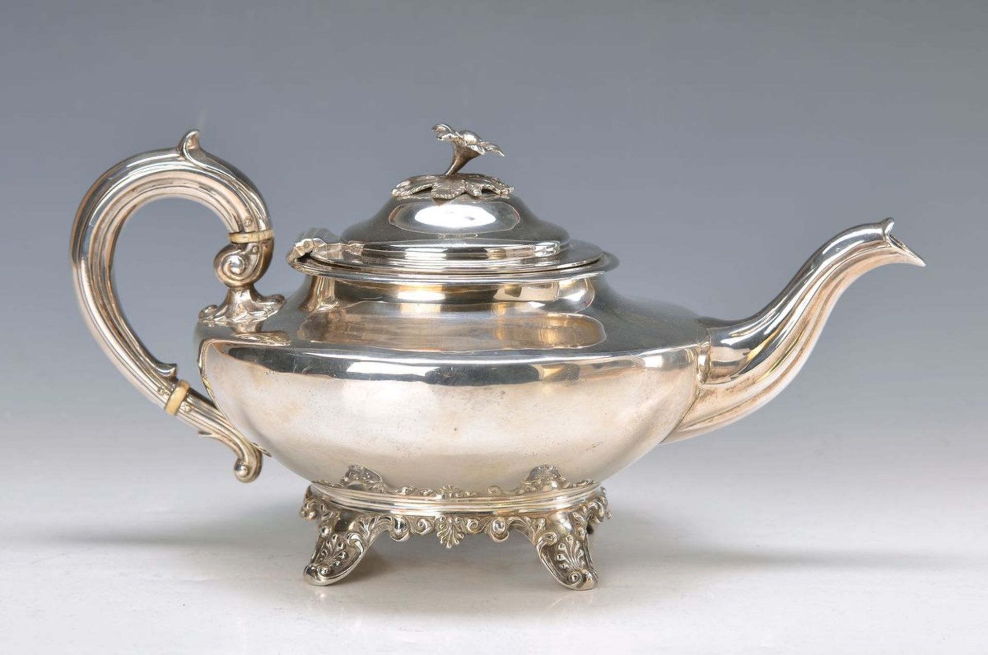 tea pot, London, 29.Mai until 20. Juni 1837, Sterling silver, brand mark only used for a short