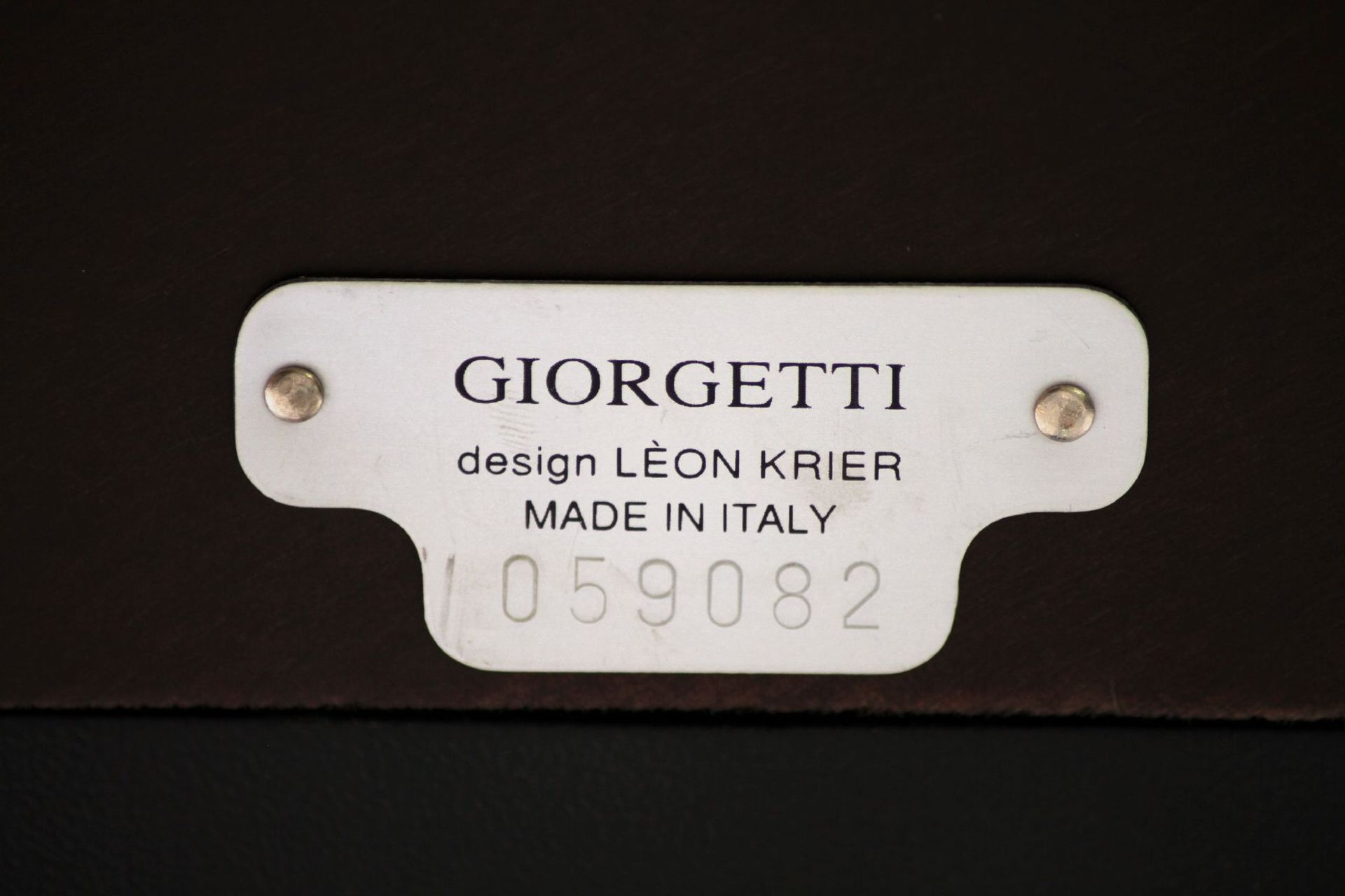 2 Barstools "Giorgetti", made in Italy, Design: Lèon Krier, foot chromed steel, rotating seat with - Bild 3 aus 3