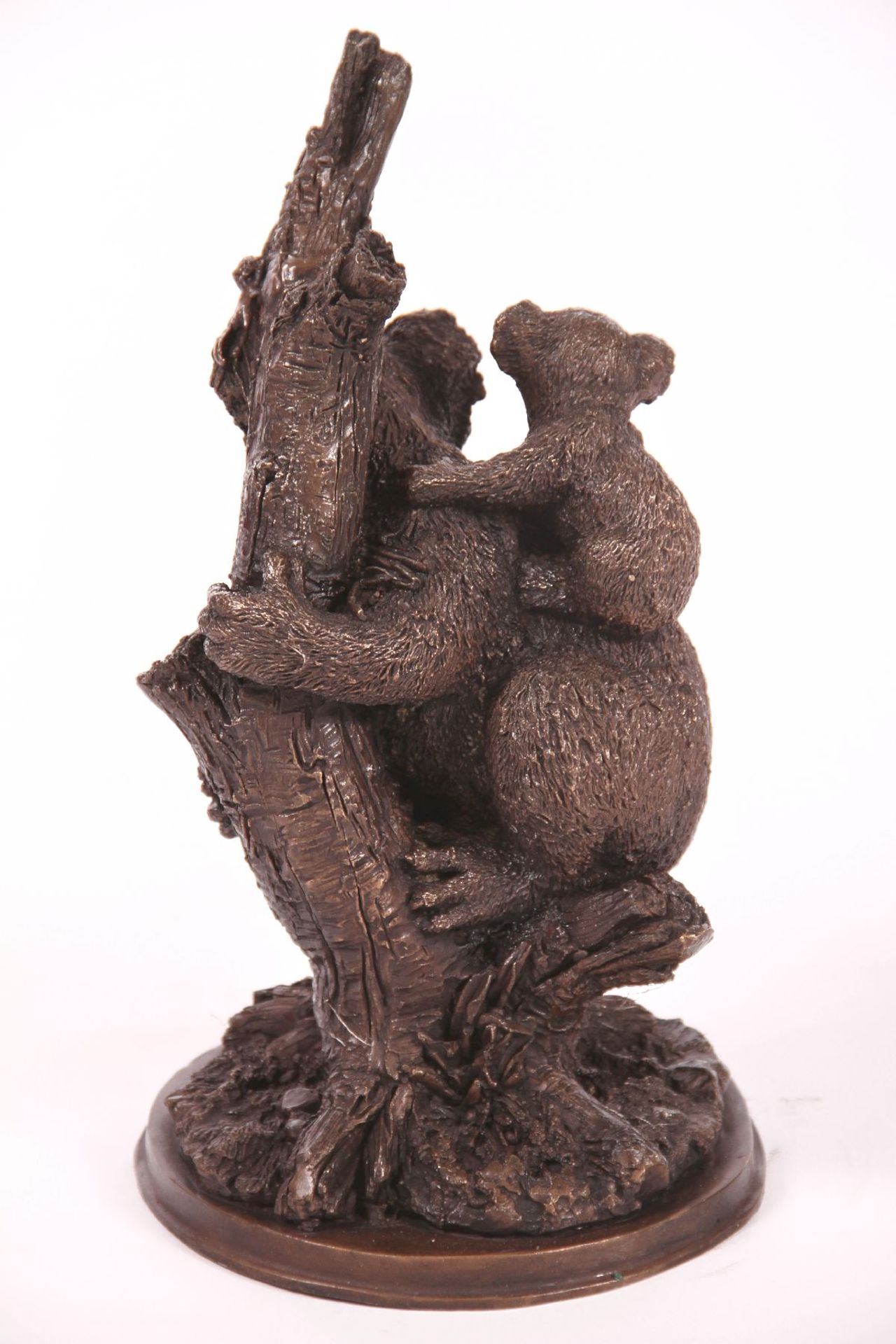 Koala with baby, bronze, dark brown patina, naturalistic-idealistic representation, detailed - Bild 2 aus 2