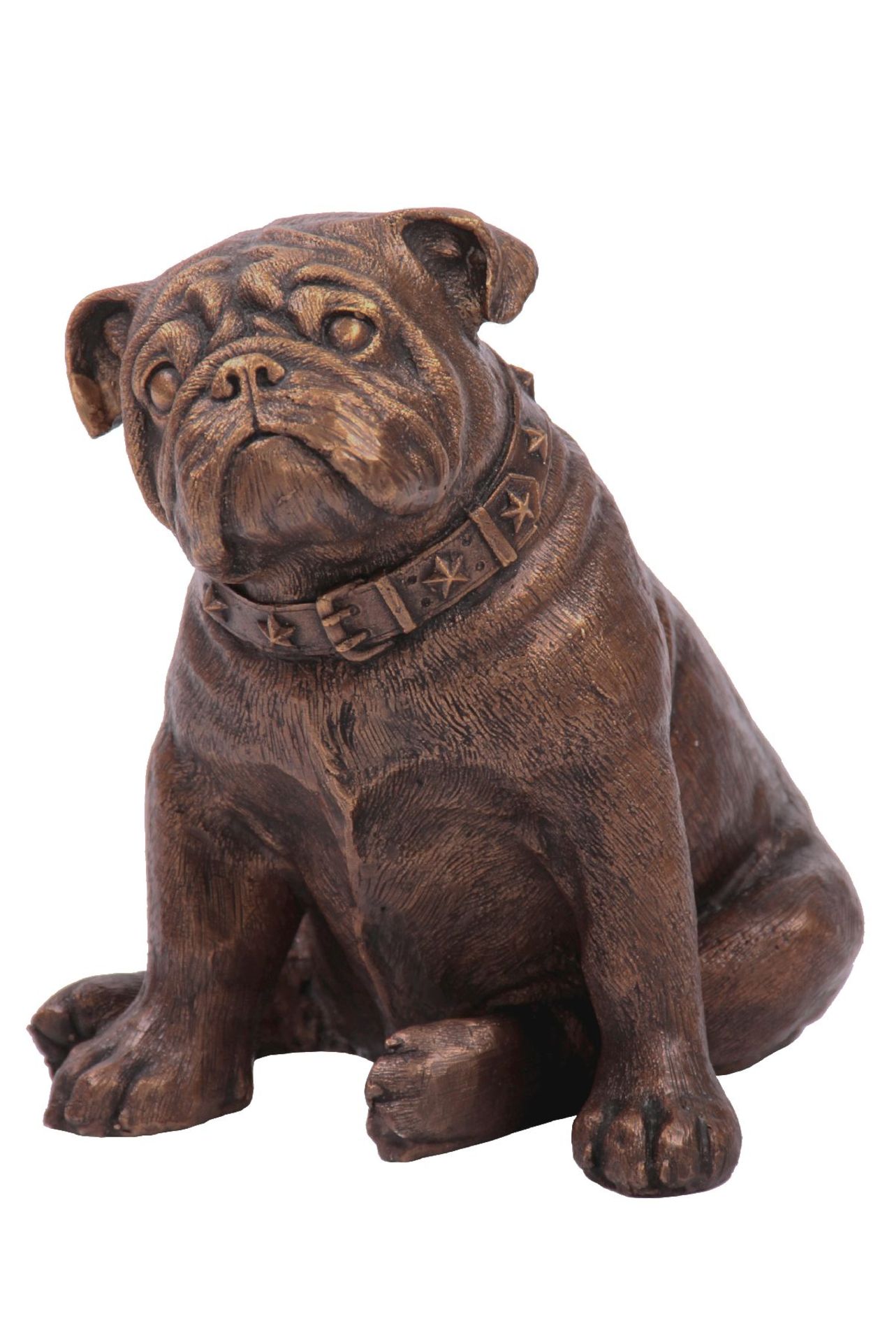 Bulldog, after French Role model, bronze, patinated brown, detailed design, very realistic