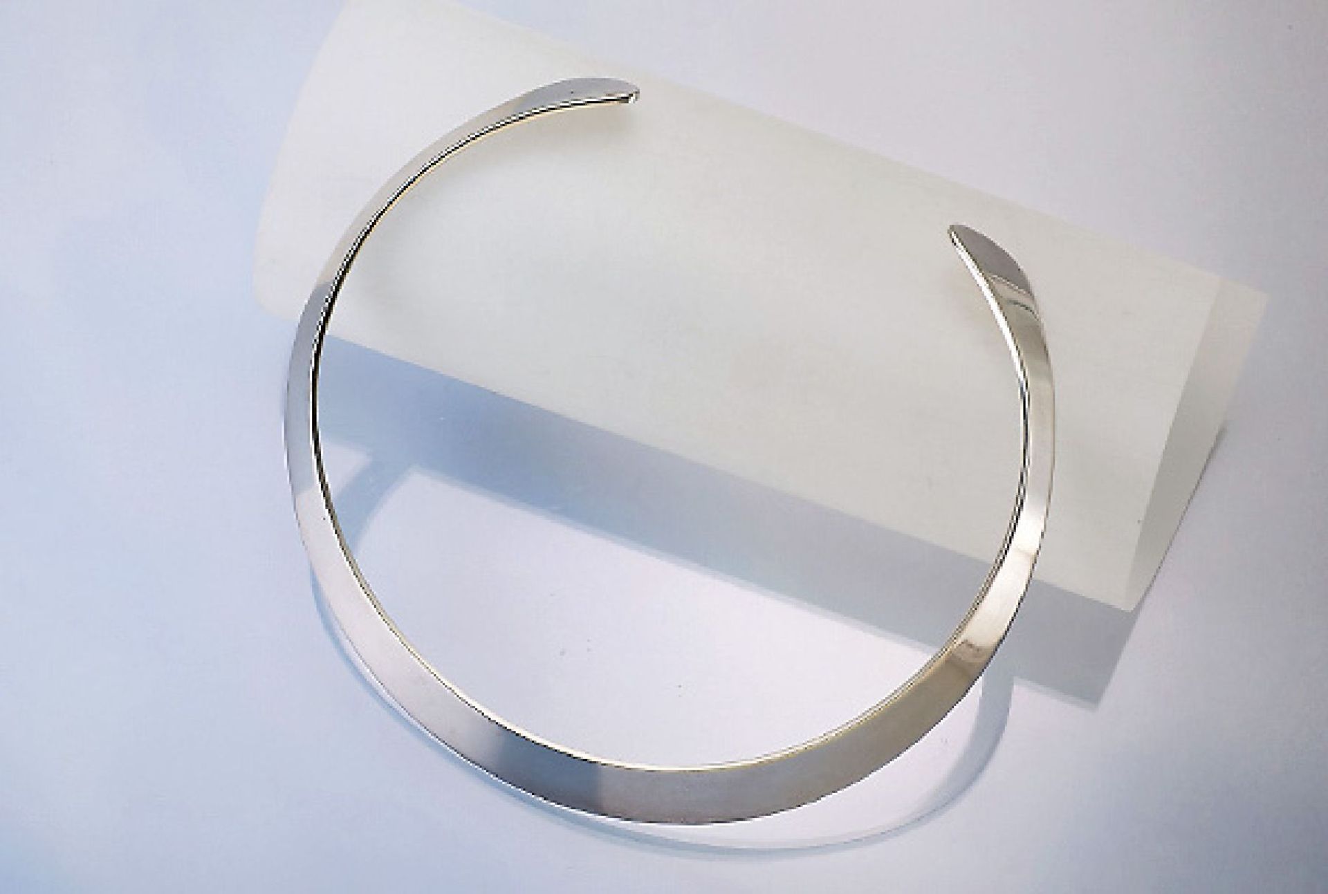 Circlet, PETER PETERSEN, Denmark , silver 925, smooth tapering, mattfinished, diam. approx. 12 cm,