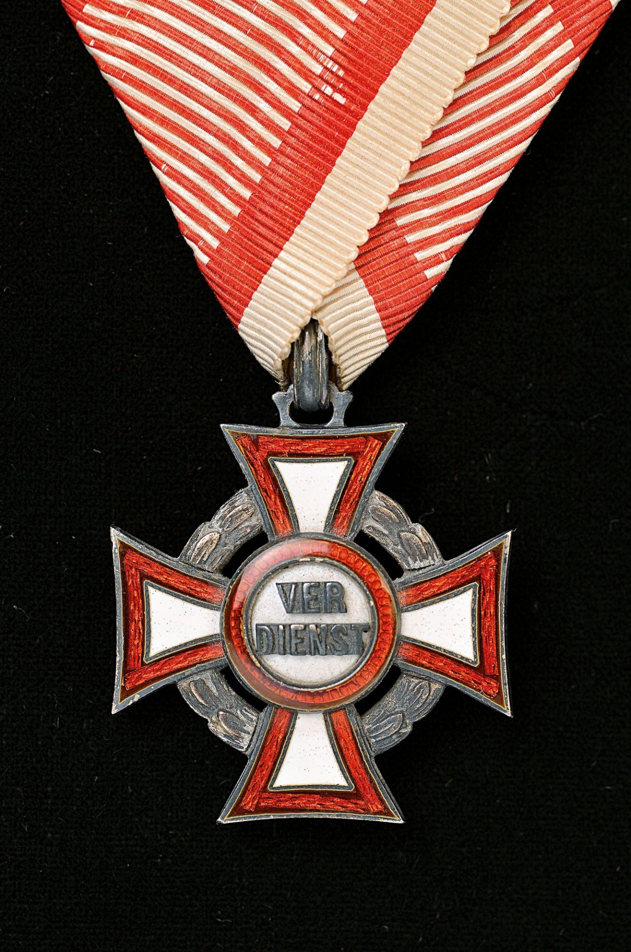 Military-Cross of Merit III. classe, 2.Model, Austria, silver partly red and white enameled,orig.