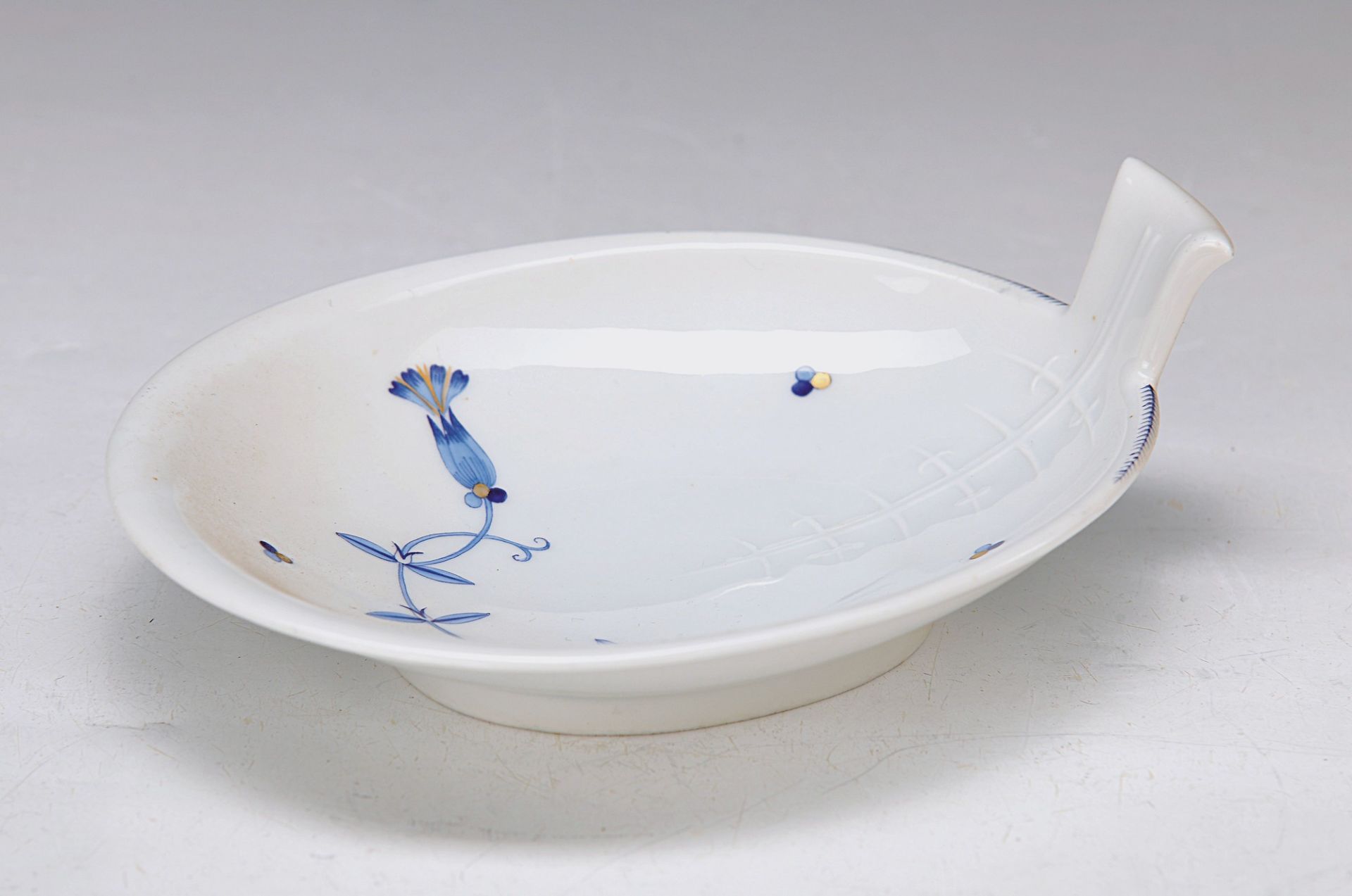 bowl, Meissen, 1924-33, 2. choice, designed by Böres, pure Art-Deco, porcelain, blue ground with