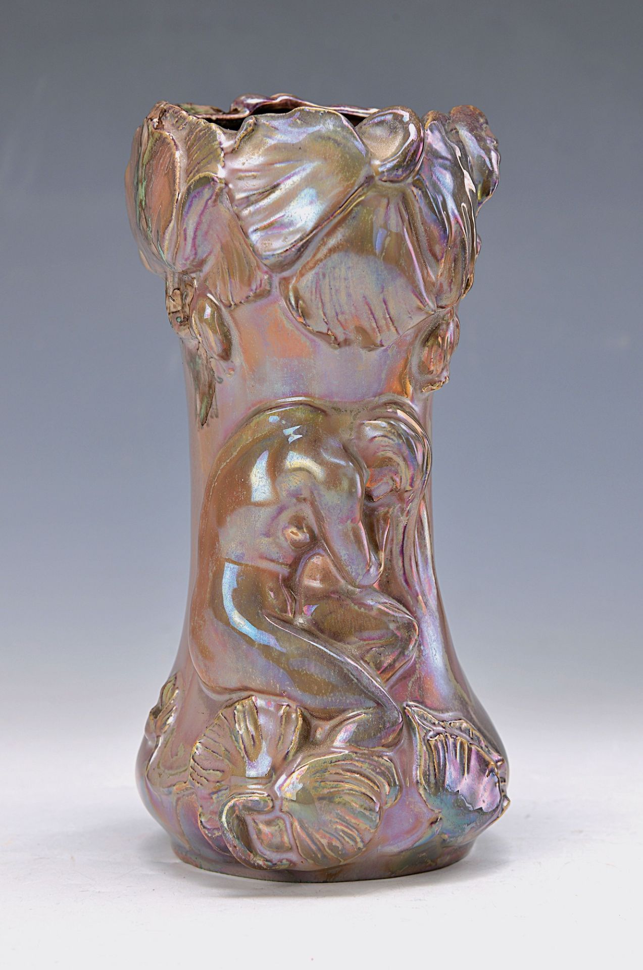 Art Nouveau vase, Rene Jeandelle, 1883- 1935, ceramist-and sculptor, Studies in the Manufactory