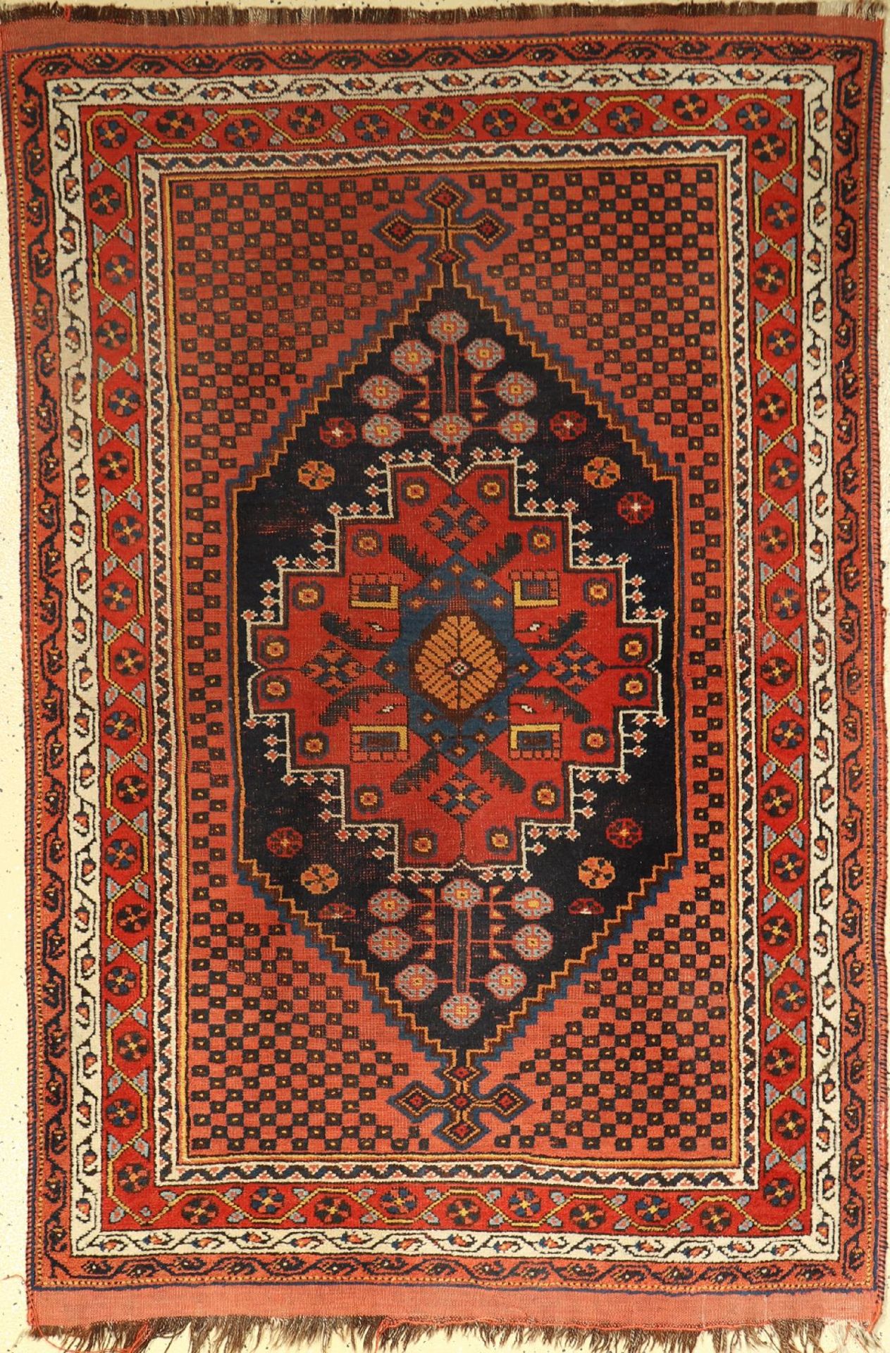 Sirjan-Afshar old, Persia, around 1930, wool on wool, approx. 183 x 120 cm, condition: 3-4.