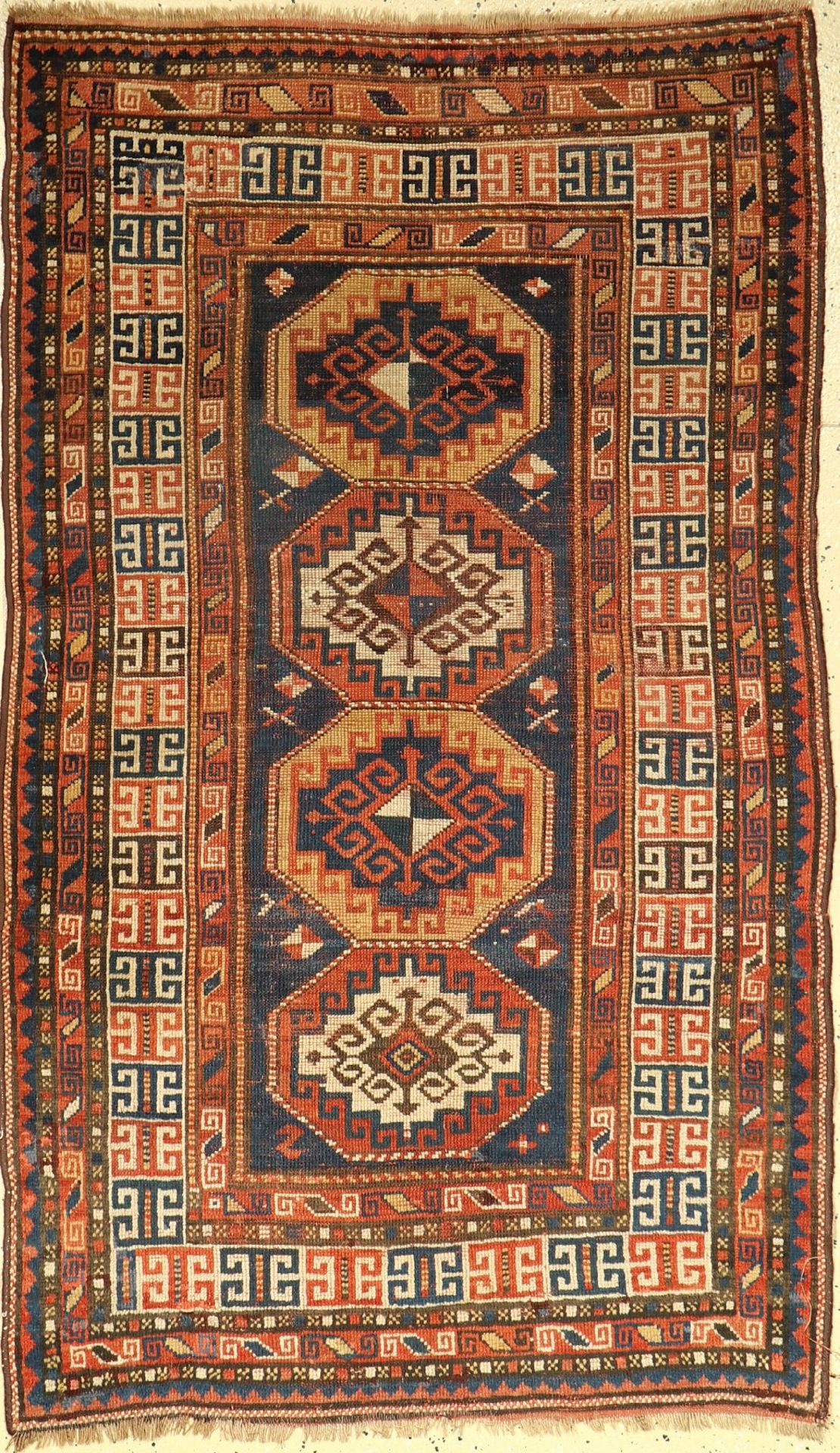 Kazak Memling Gul Rug antique, Caucasus, around 1900, wool on wool, approx. 162 x 97 cm,