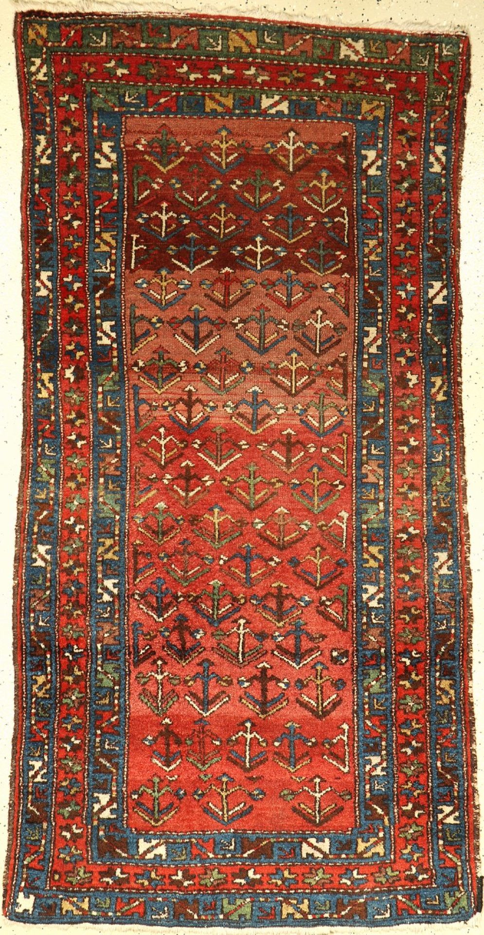 Antique Hamadan tree Rug, Persia, around 1900,wool on cotton, approx. 196 x 103 cm, natural colors