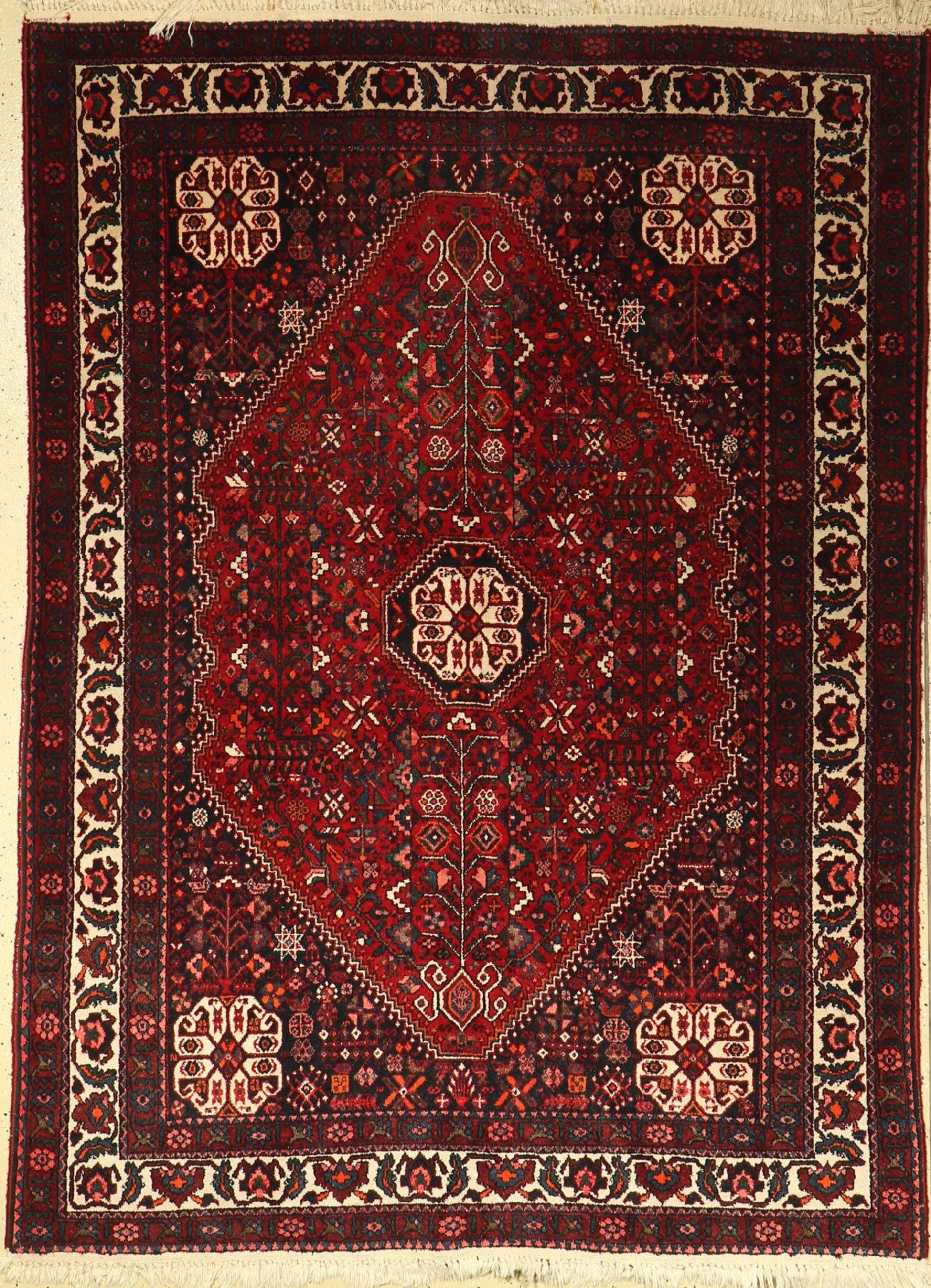 Abadeh, Persia, approx. 60 years, wool on cotton, approx. 205 x 152 cm, condition: 2-3. Auction: