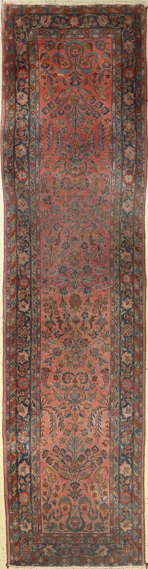 Us Keschan, Persia, around 1900, wool, approx.299 x 74 cm, condition: 4-5. Auction: Antique,old