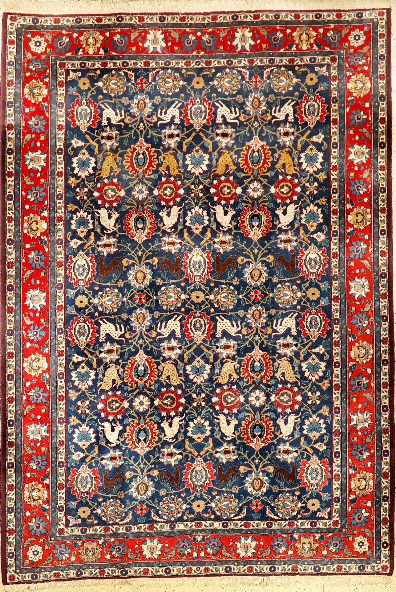 Veramin old, Persia, approx. 60 years, cork wool cotton, approx. 315 x 220 cm, decorative,rare