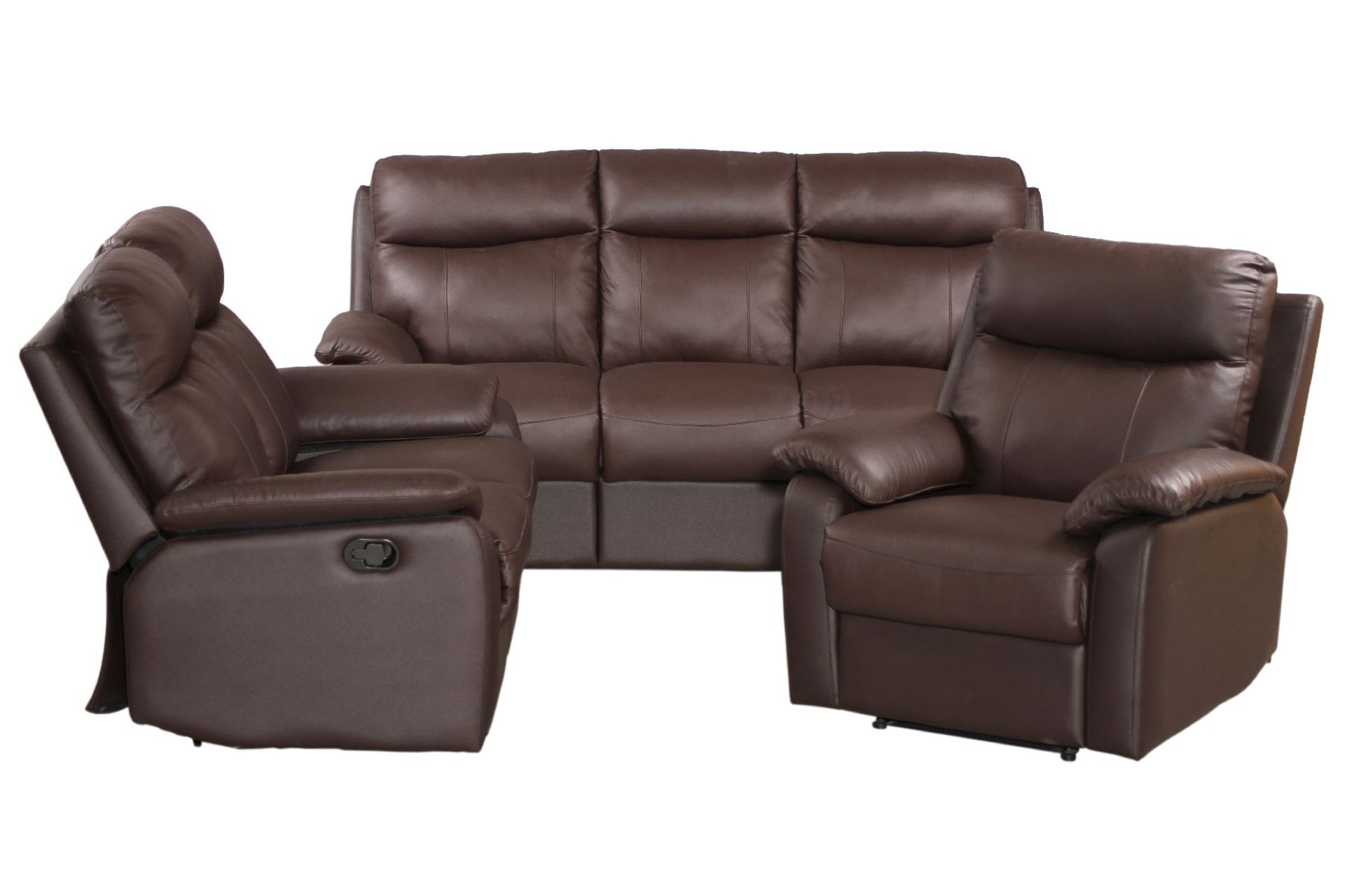 Seating group, consisting of 2 1/2-seater sofa, 2-seater sofa and armchairs, seats and back with