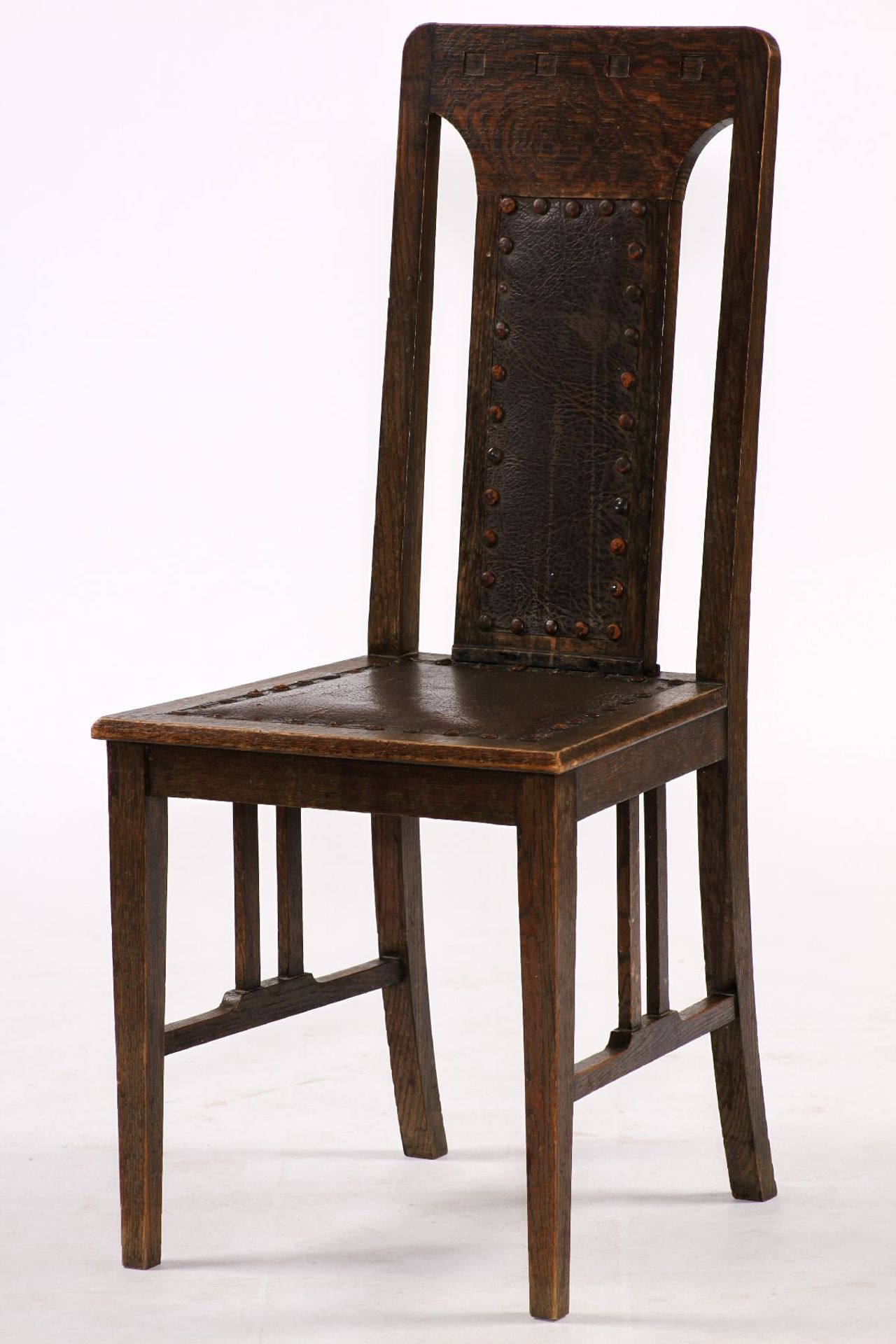 Chair, German, around 1905, pure abstract Art Nouveau, under the great influence of Riemerschmid ( - Bild 2 aus 3