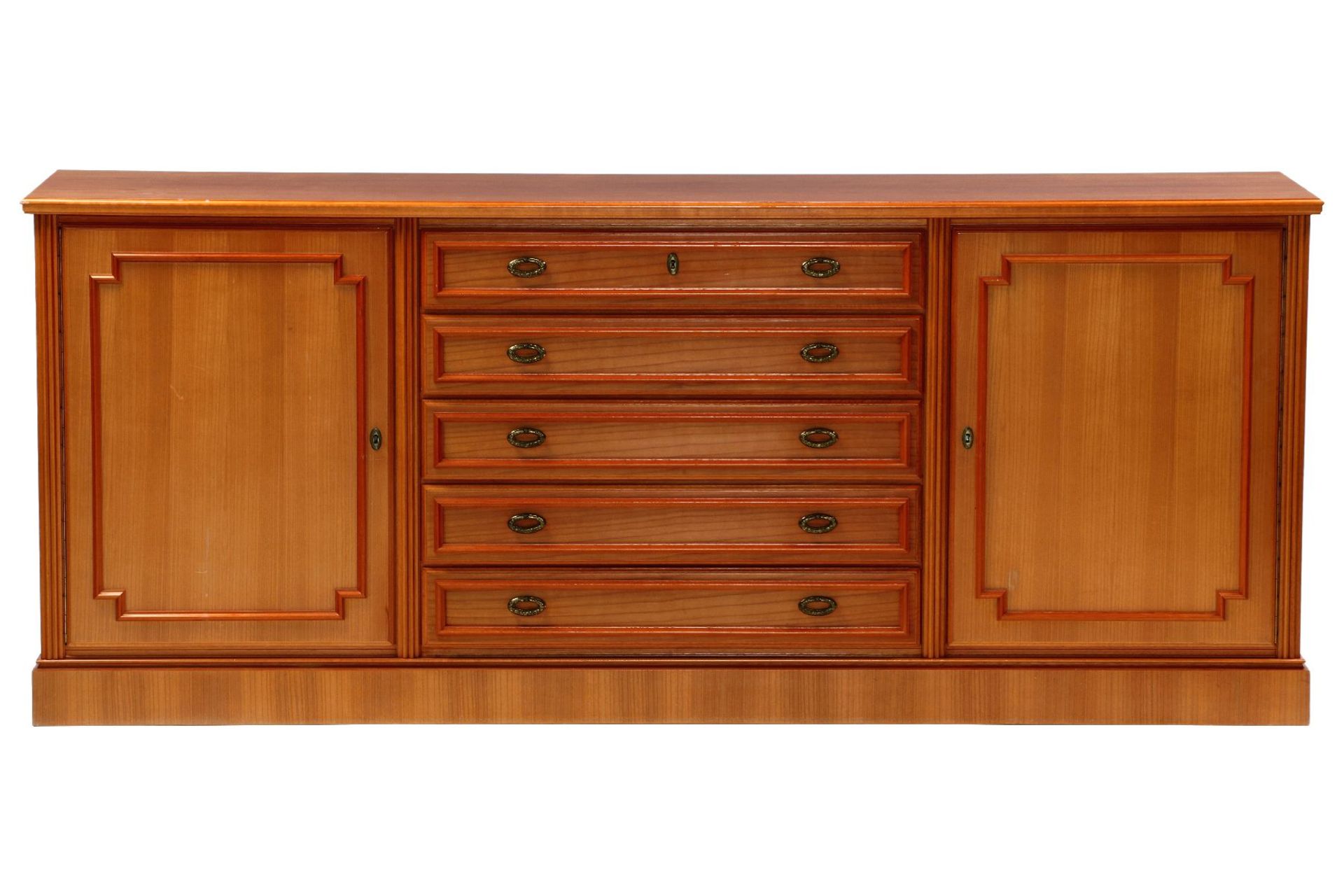 Sideboard, "Anno Dom", Germany, 1973, partly Solid cherry wood, cherry veneer, 5 drawers with