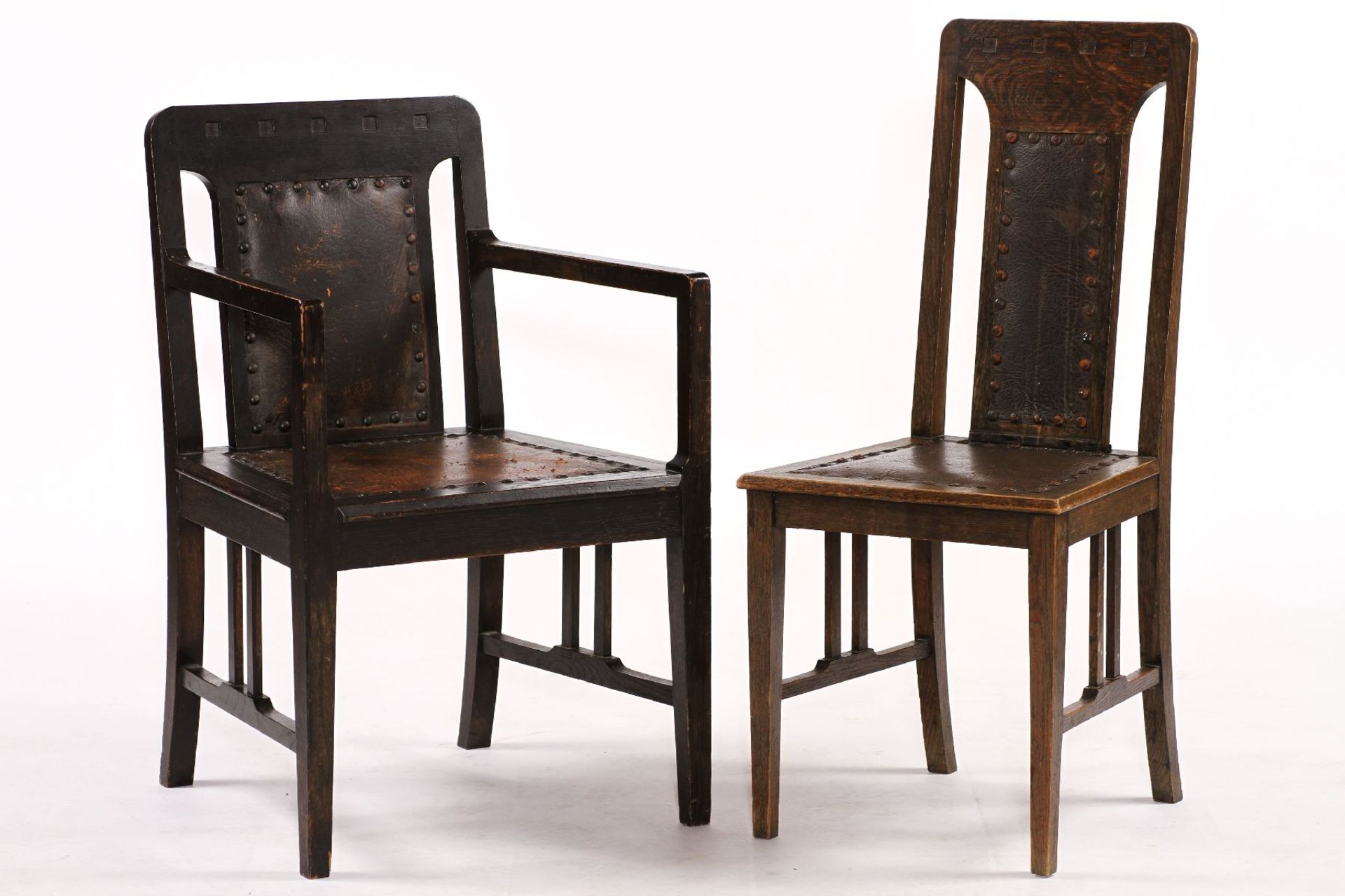 Chair, German, around 1905, pure abstract Art Nouveau, under the great influence of Riemerschmid (