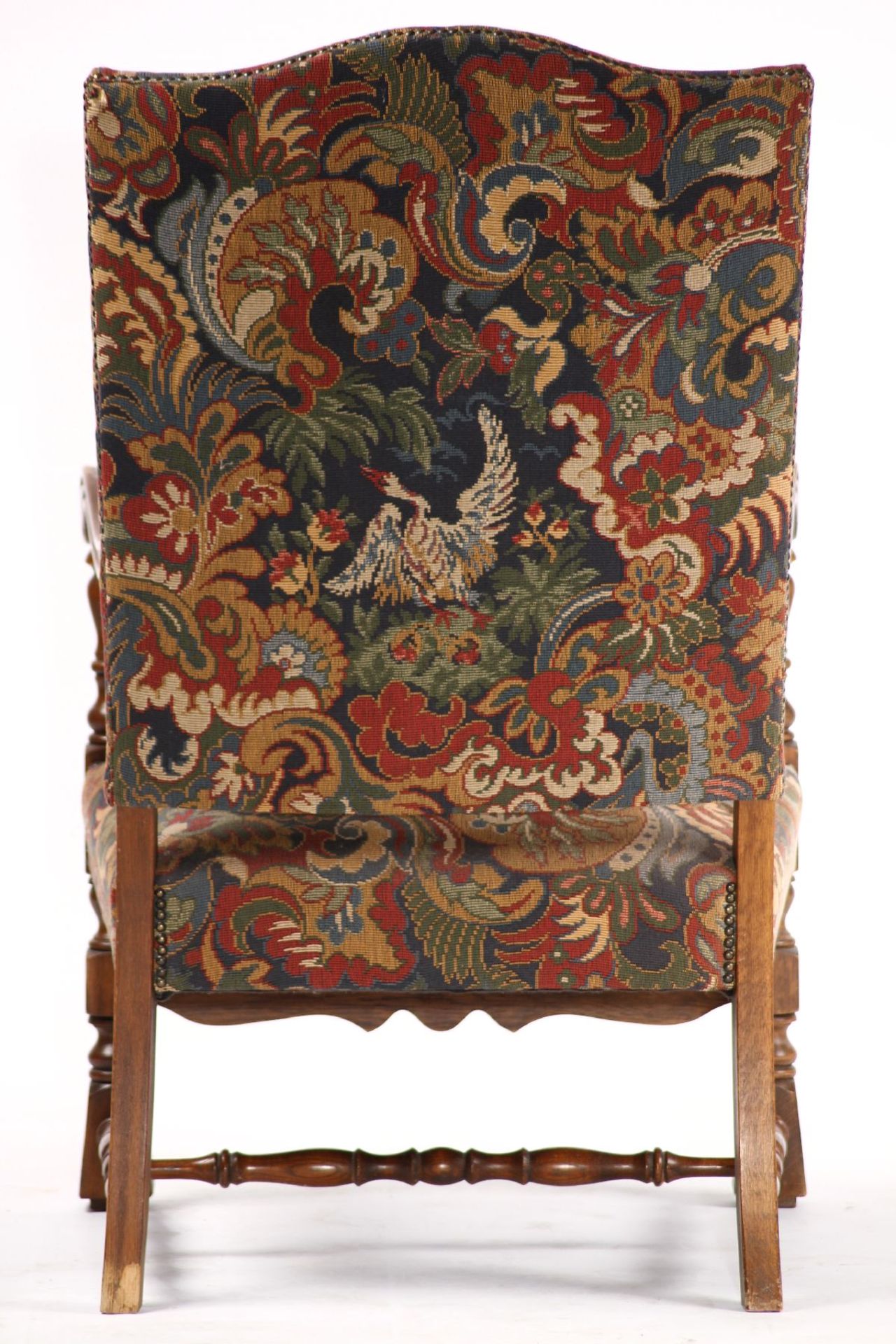 Armchair, based on the Italian model from 1730/40, solid oak frame, with rich turning work, - Image 2 of 2
