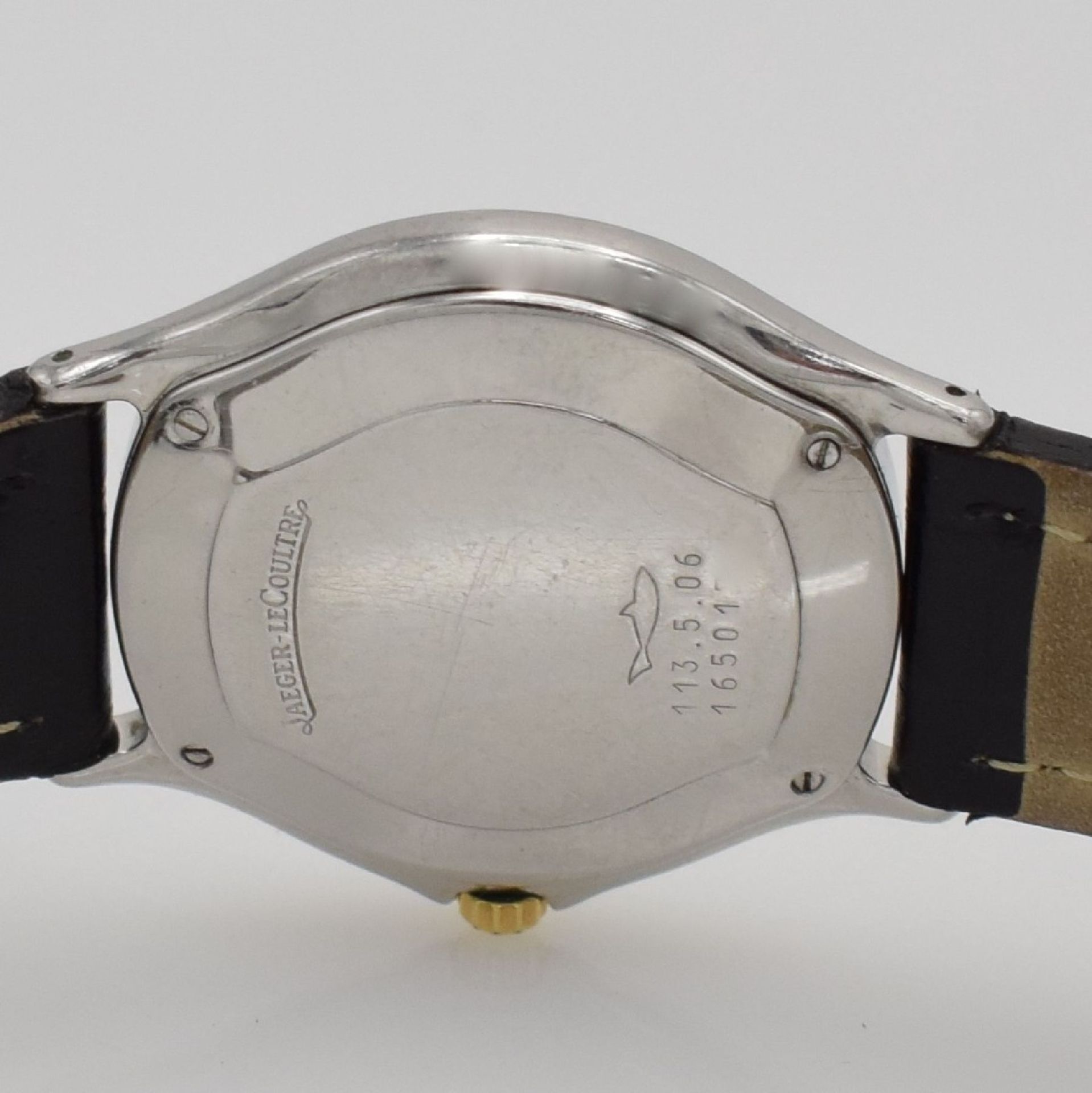 Jaeger-LeCoultre wristwatch in steel/gold, Switzerland around 1985, 4-times screwed down case - Bild 5 aus 5