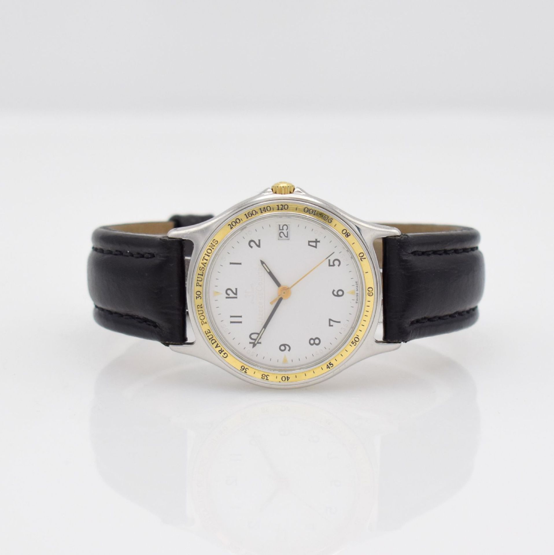Jaeger-LeCoultre wristwatch in steel/gold, Switzerland around 1985, 4-times screwed down case