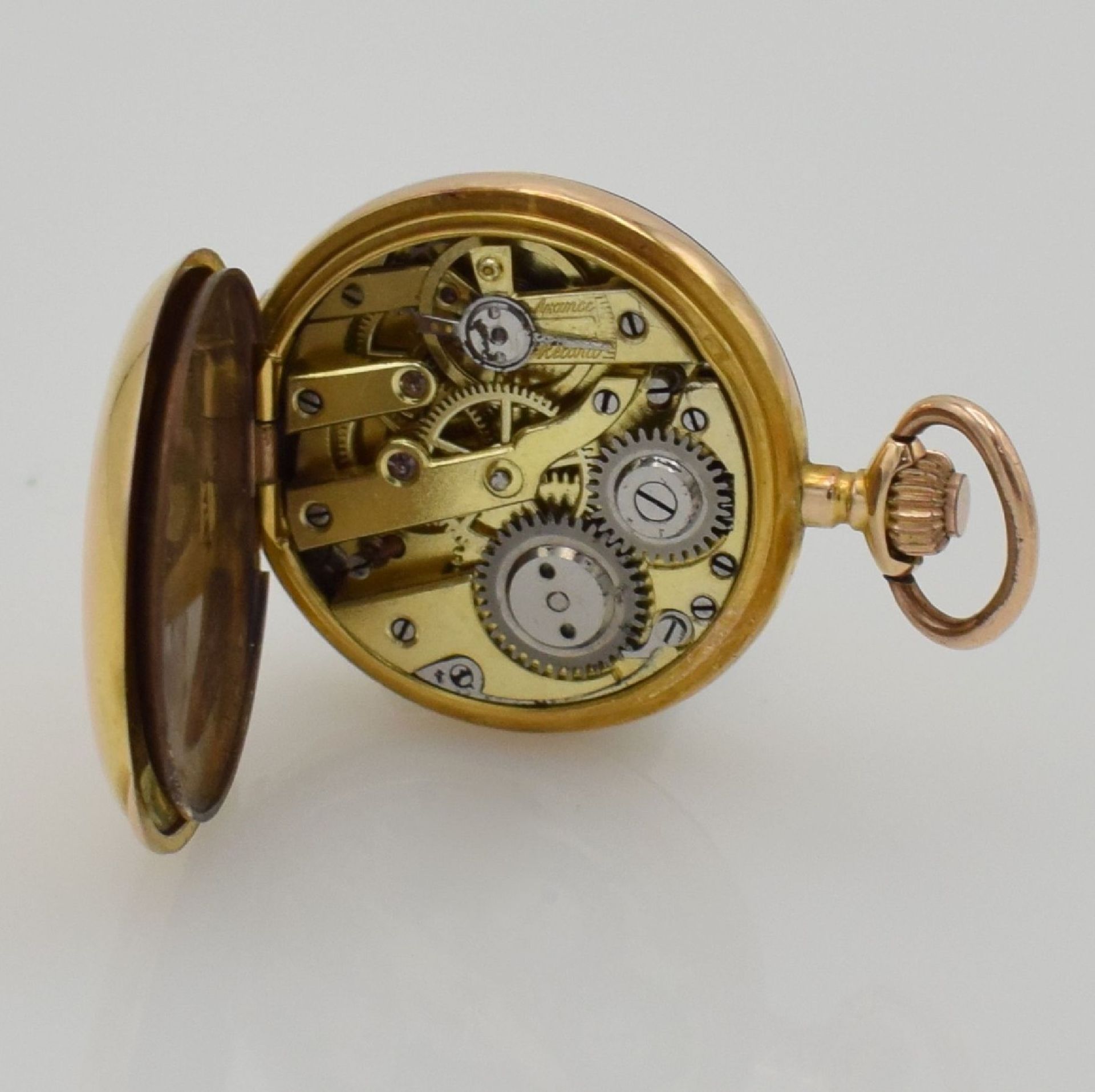 Set of 2 18k & 14k yellow gold ladies hunting cased pocket watches, Switzerland around 1890, both - Bild 9 aus 9