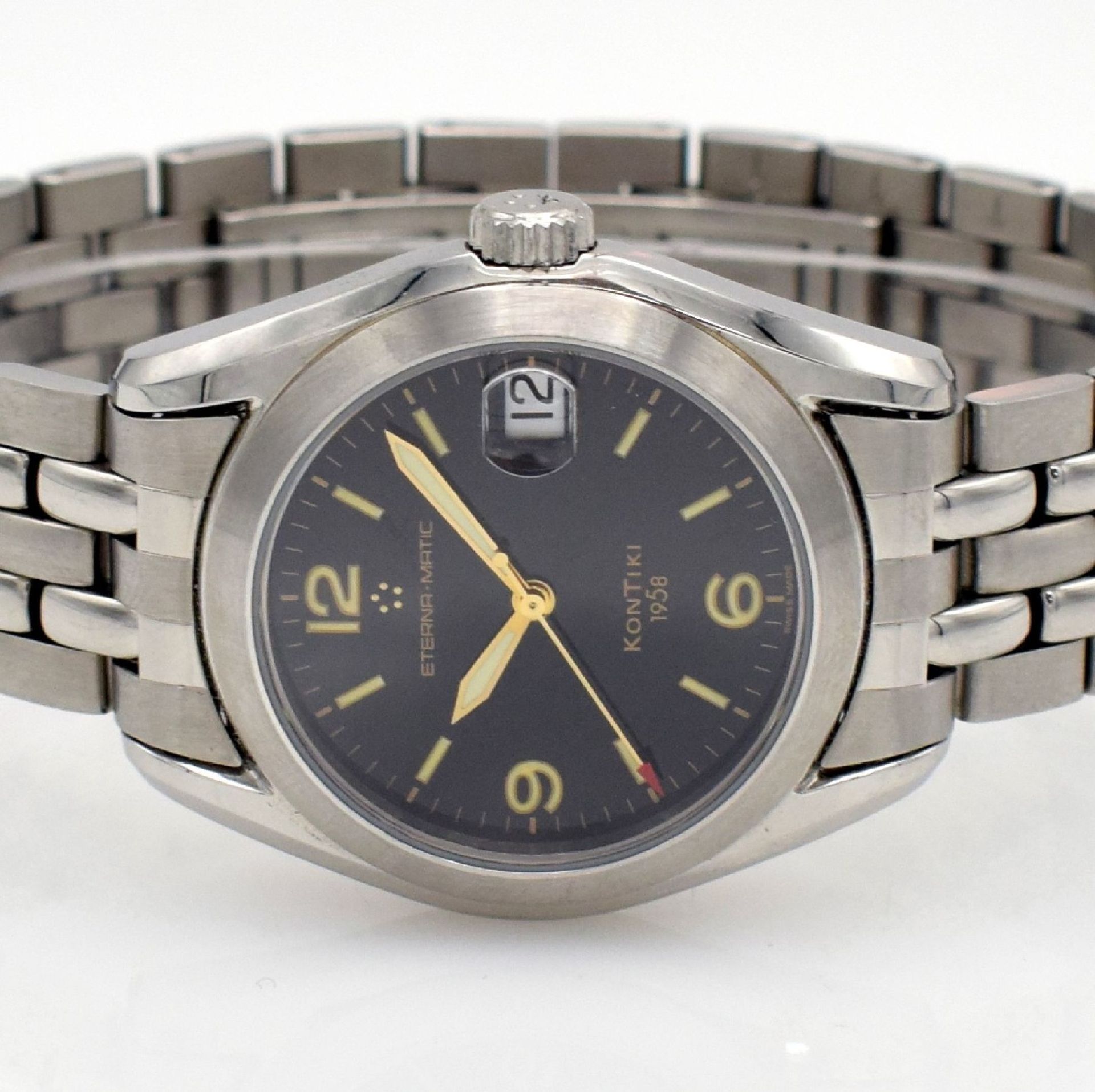 ETERNA-MATIC KonTiki 1958 gents wristwatch, Switzerland around 2000, screwed down stainless steel - Bild 2 aus 6