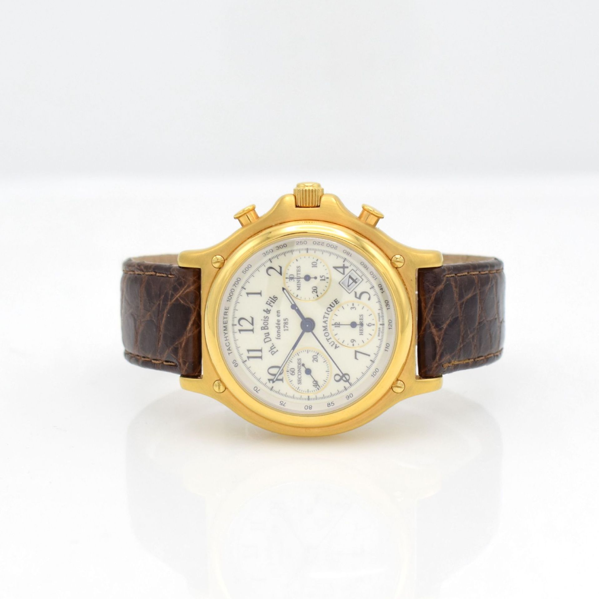 DU BOIS Regular 1 gents chronograph, Switzerland around 2000, self winding, gold plated case,