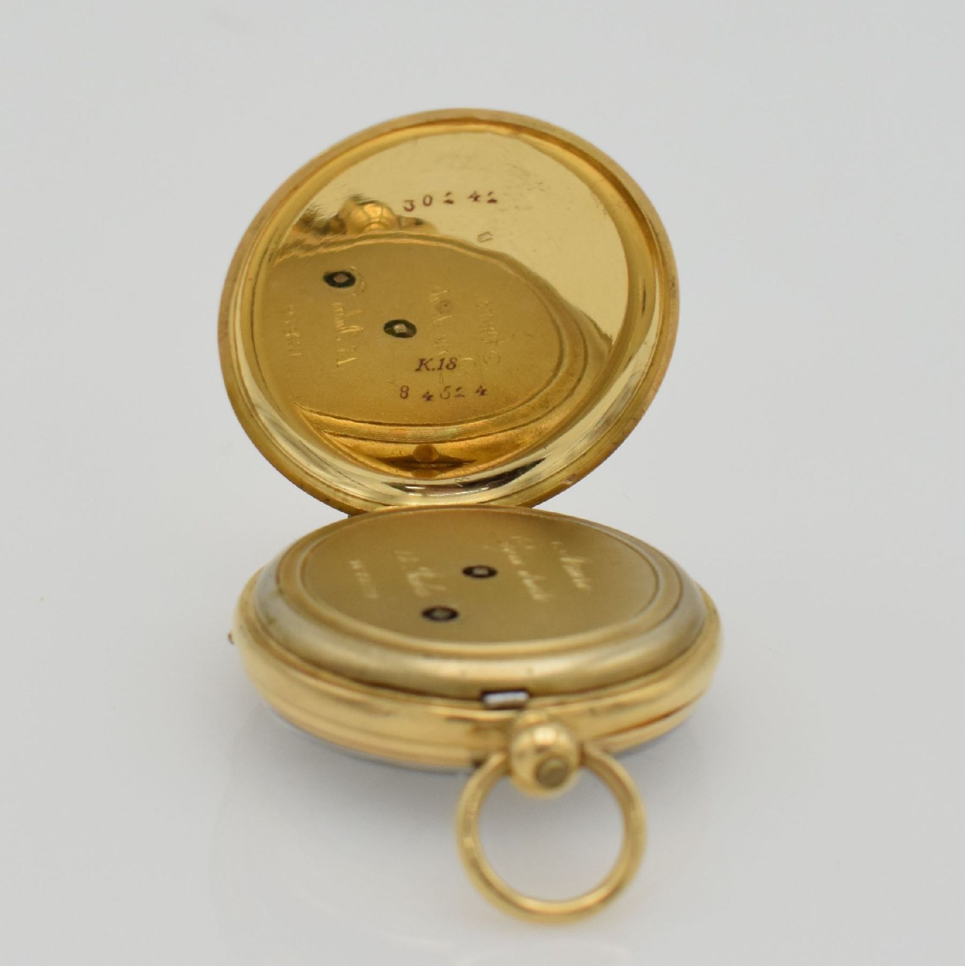 Set of 2 ladies gold pocket watches, Switzerland around 1860, key winding, 1 x Hy. Moser & Cie / J. - Bild 11 aus 14