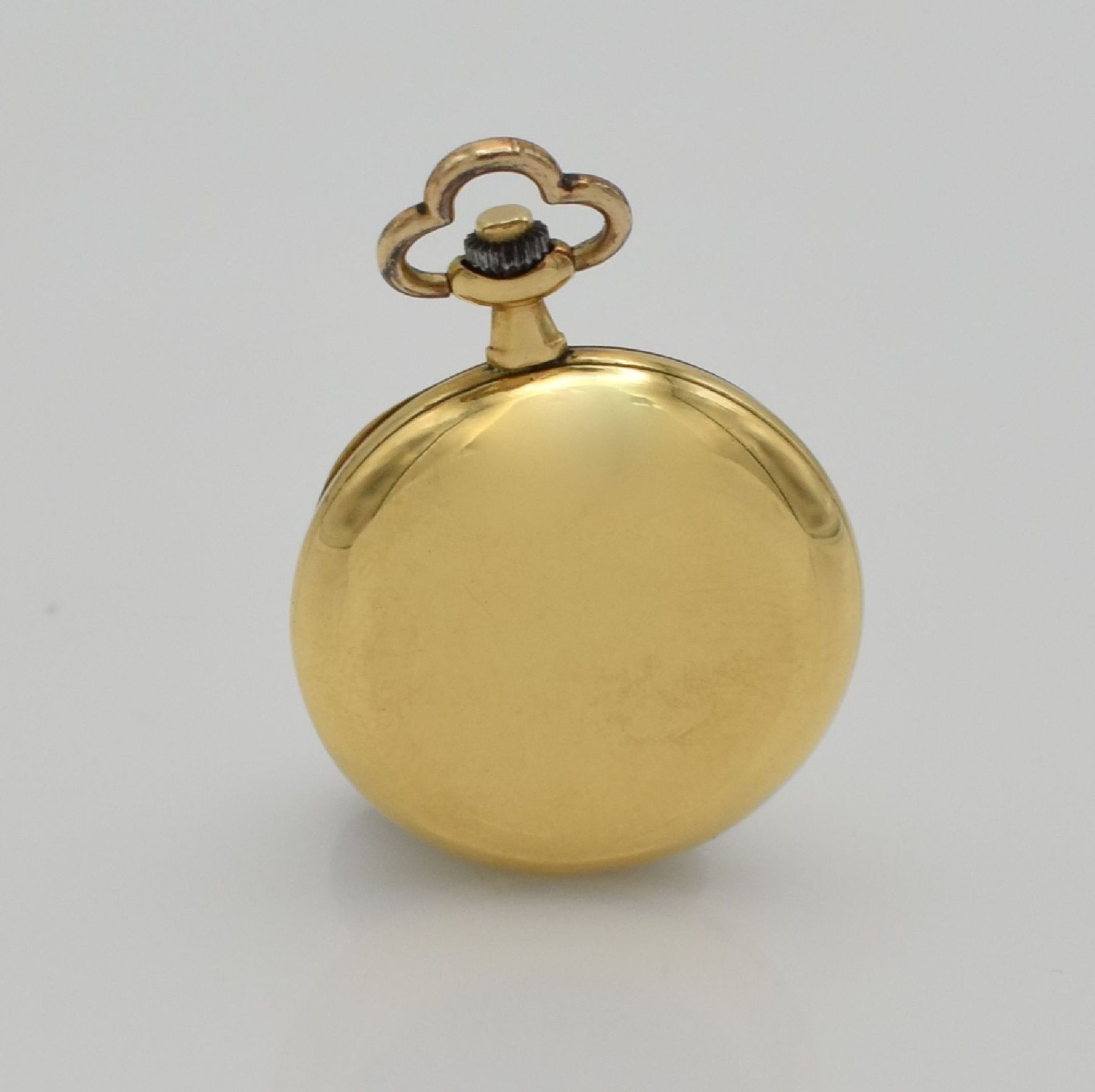 Set of 2 18k & 14k yellow gold ladies hunting cased pocket watches, Switzerland around 1890, both - Bild 4 aus 9